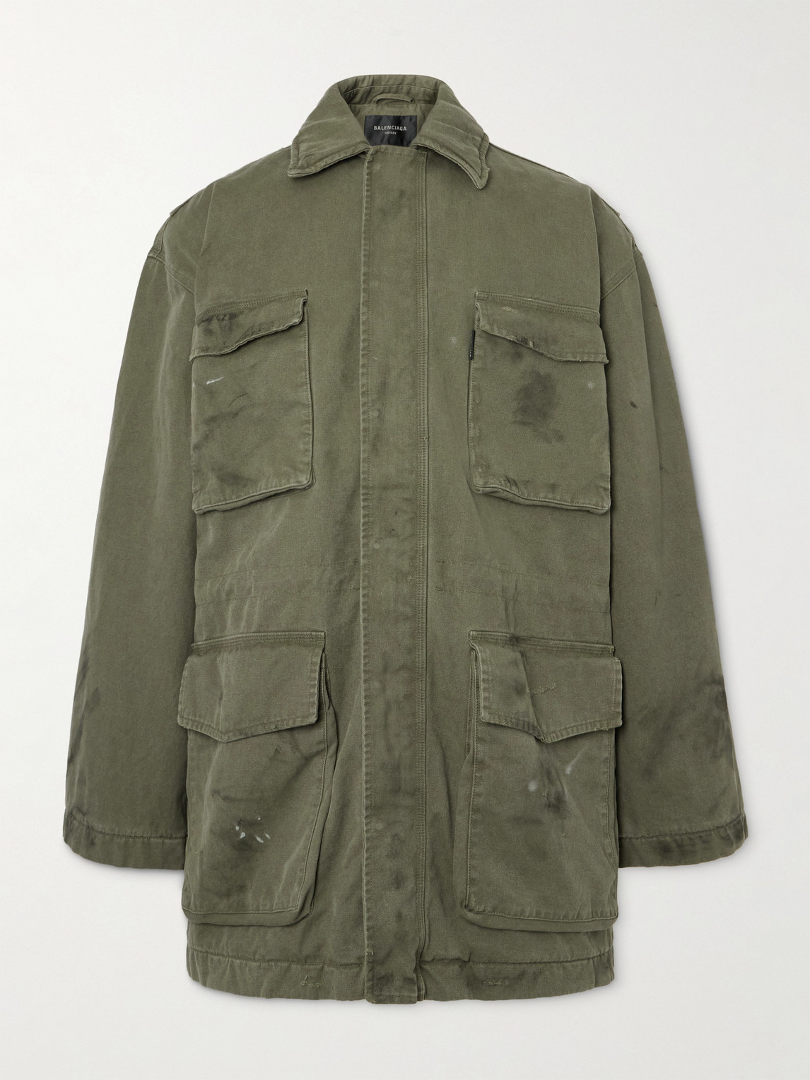 Balenciaga Distressed Cotton-Canvas Coat - Men