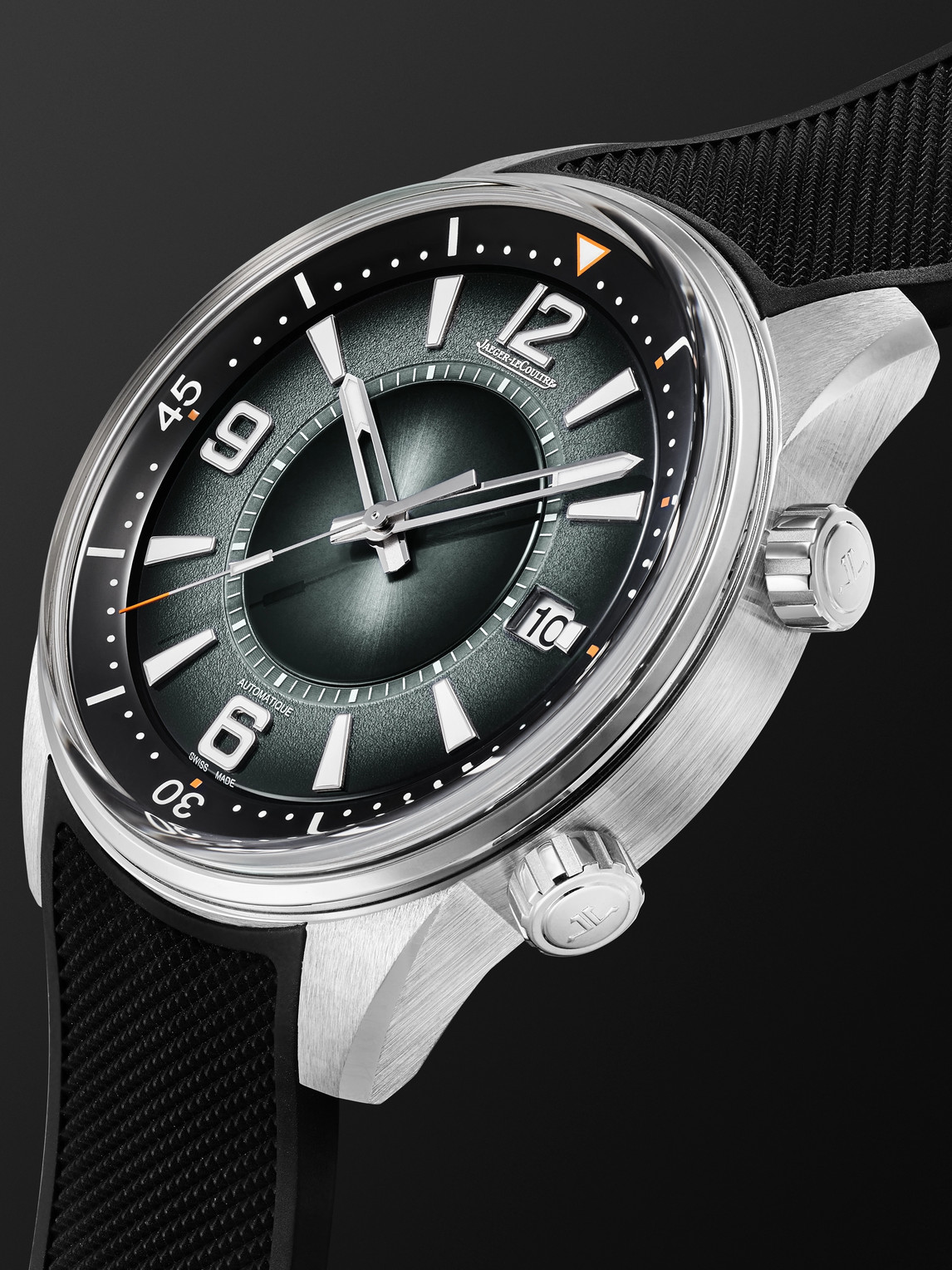  Jaeger-lecoultre - Polaris Date Automatic 42mm Stainless Steel And Rubber Watch, Ref. No. Q9068650 - Men - Black 