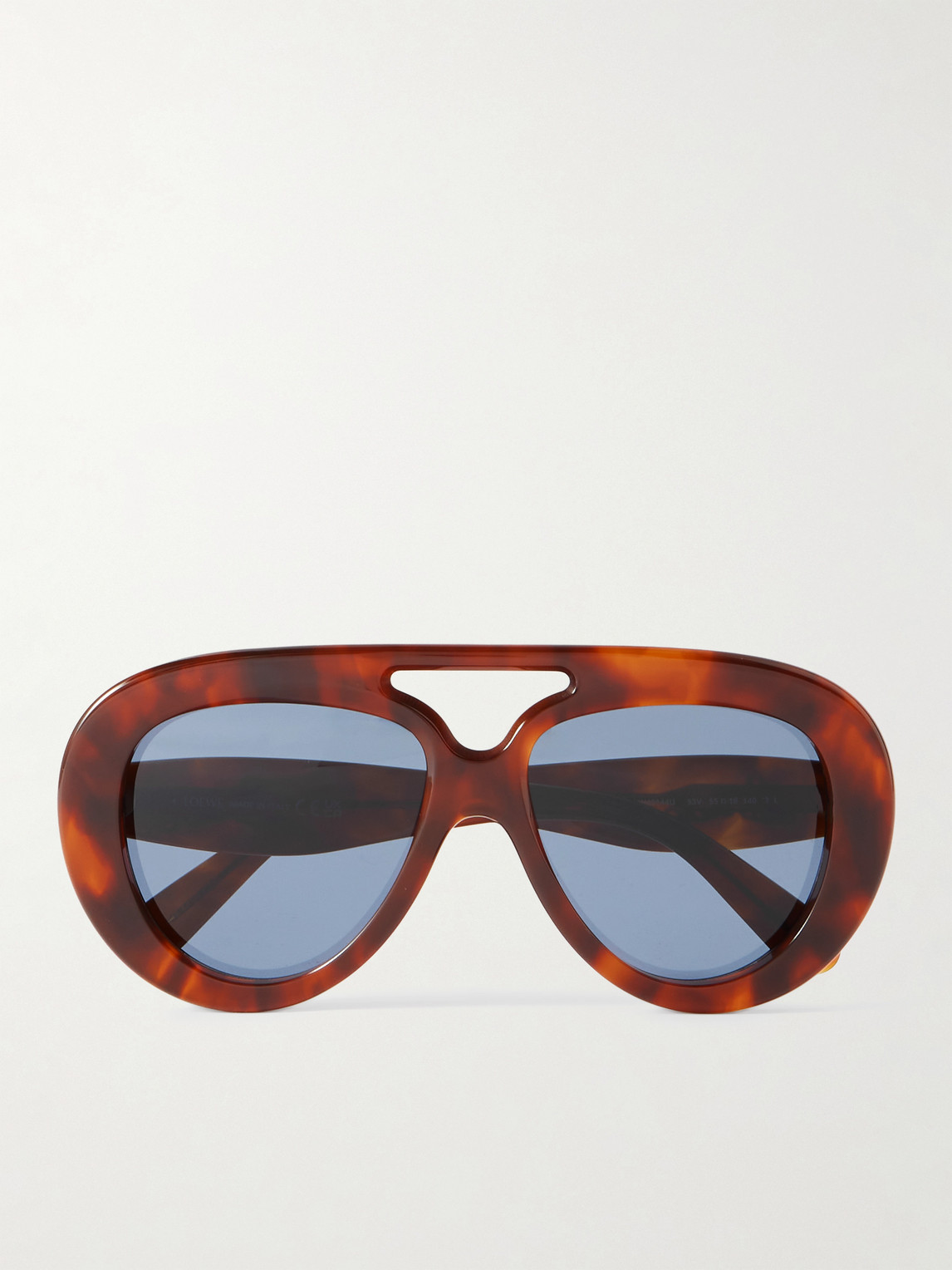 Loewe Curvy Aviator-style Tortoiseshell Acetate Sunglasses In Brown