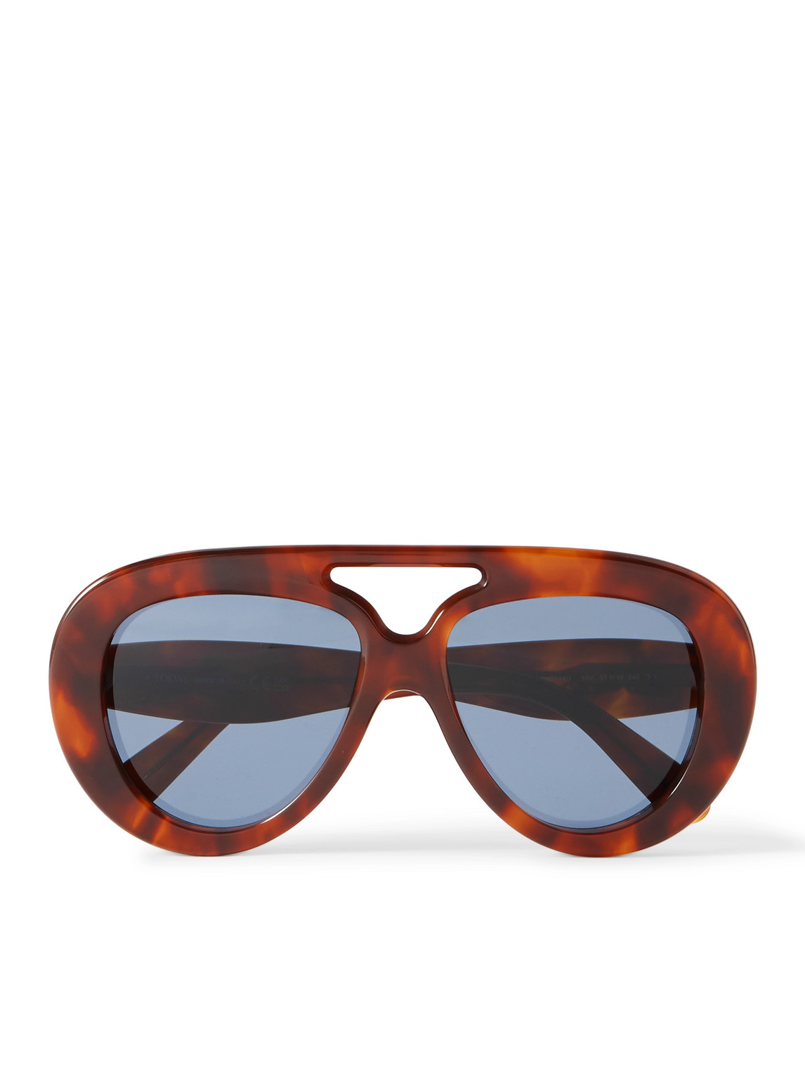 Loewe Curvy Aviator-style Tortoiseshell Acetate Sunglasses In Brown