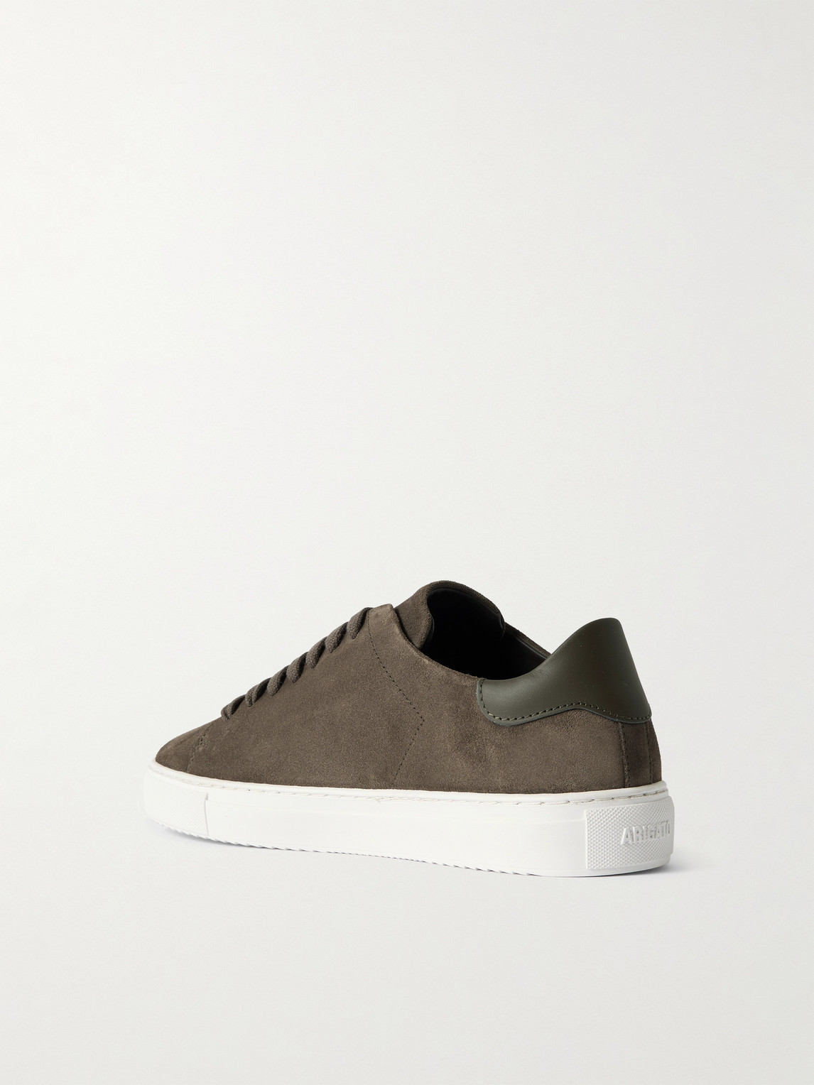 AXEL ARIGATO CLEAN 90 LEATHER-TRIMMED SUEDE SNEAKERS