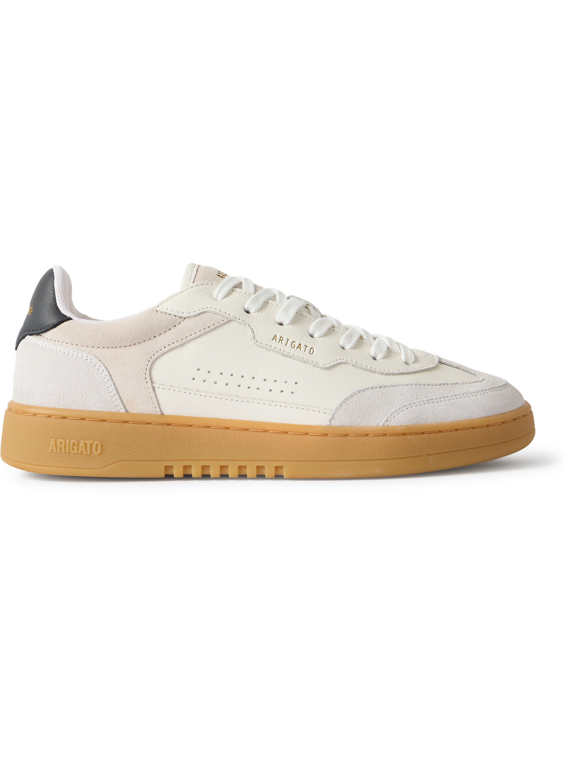 Axel Arigato White Leather And Suede Sneakers Dice T-toe With Recycled Materials In White