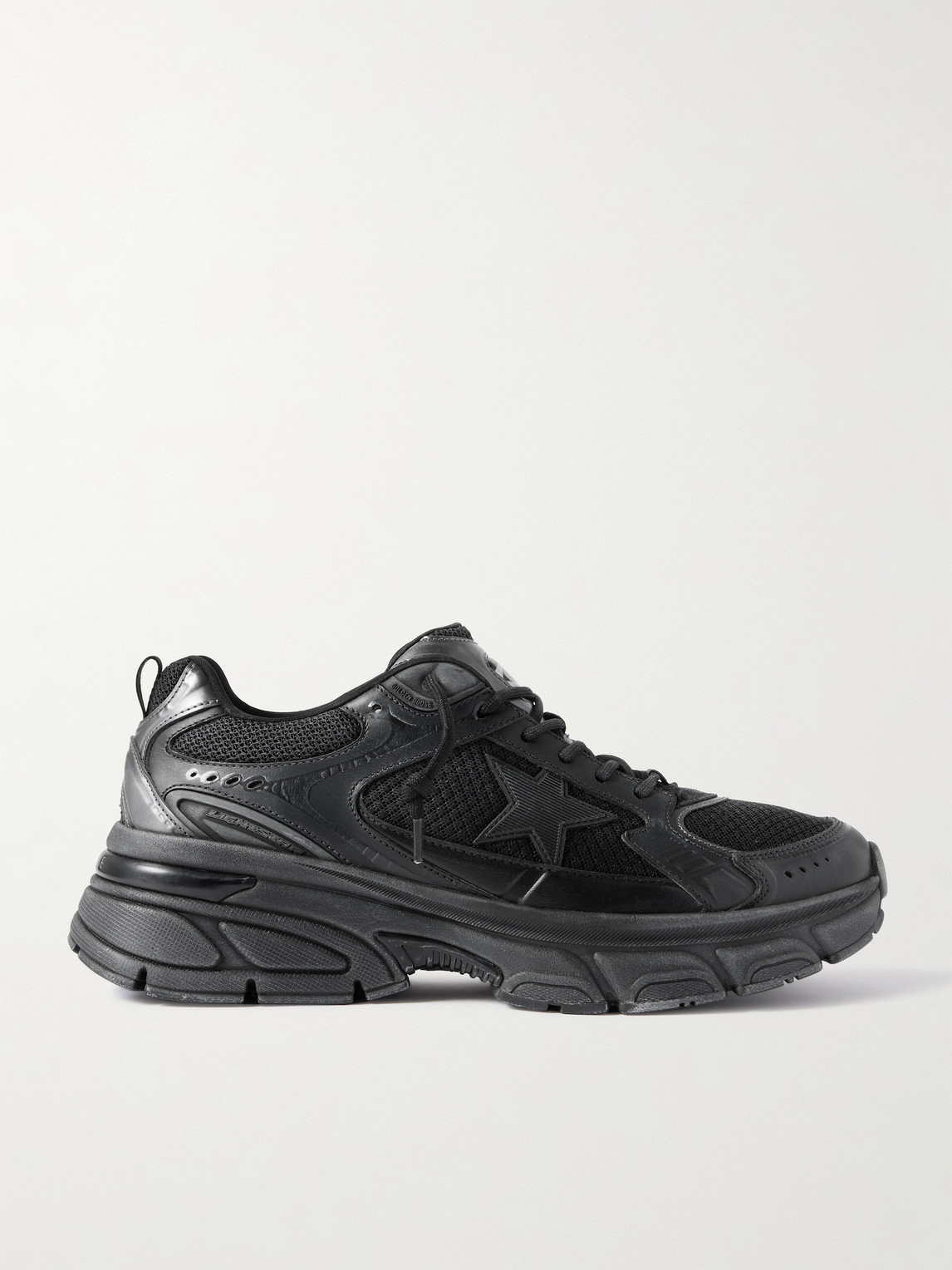 Golden Goose Lightstar Rubber-Trimmed Leather and Mesh Sneakers - Men