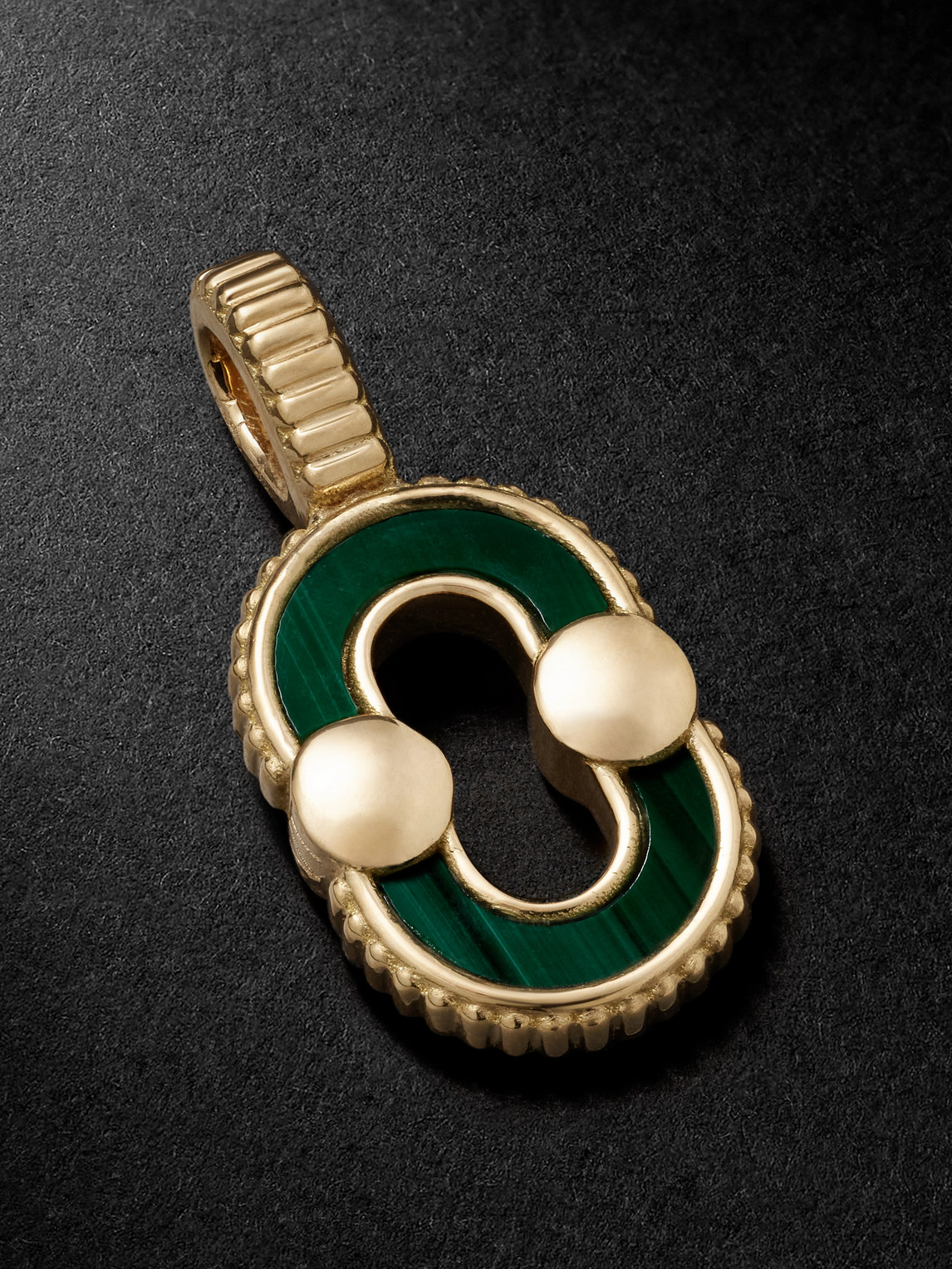 Viltier – Magnetic 18-Karat Gold, Malachite and Mother-of-Pearl Pendant