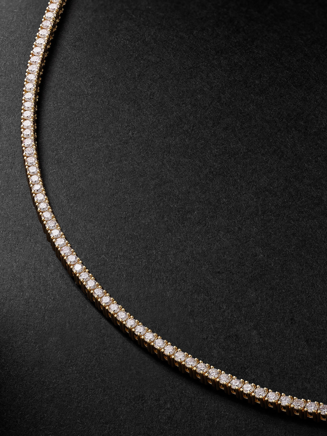 Sydney Evan 18-karat Gold Diamond Tennis Necklace In Gold