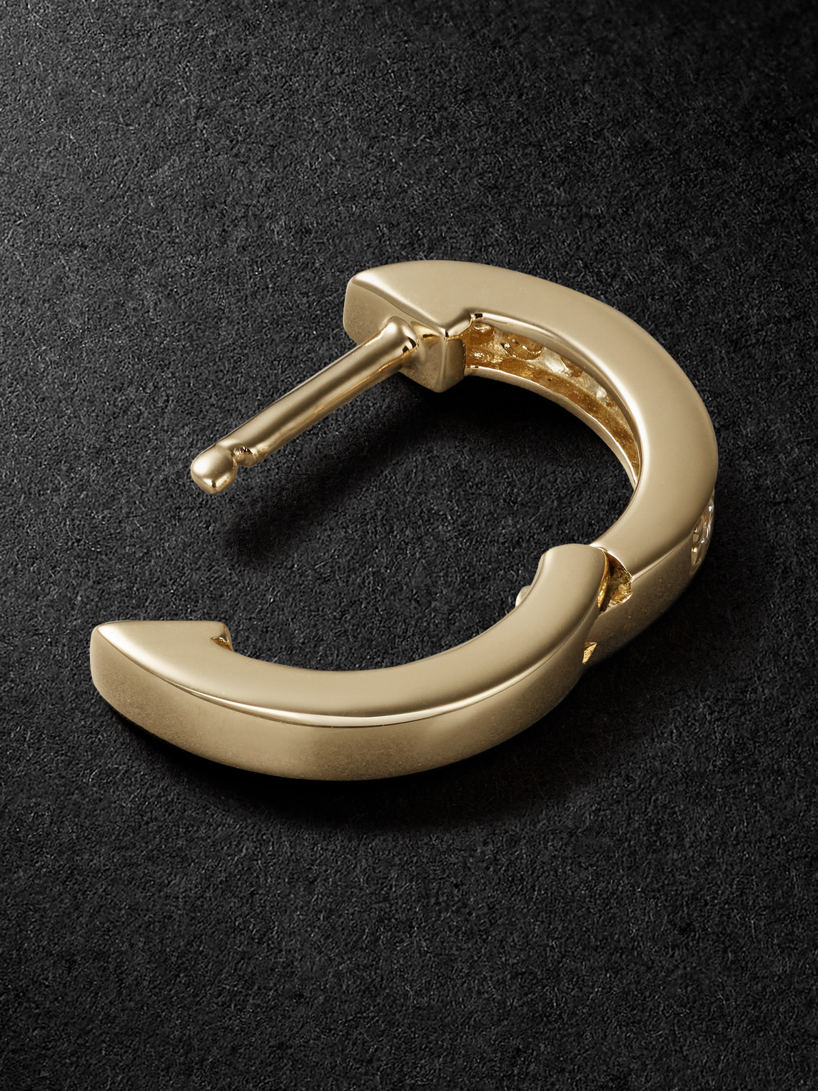 Sydney Evan 14-karat Gold Diamond Single Hoop Earring In Gold