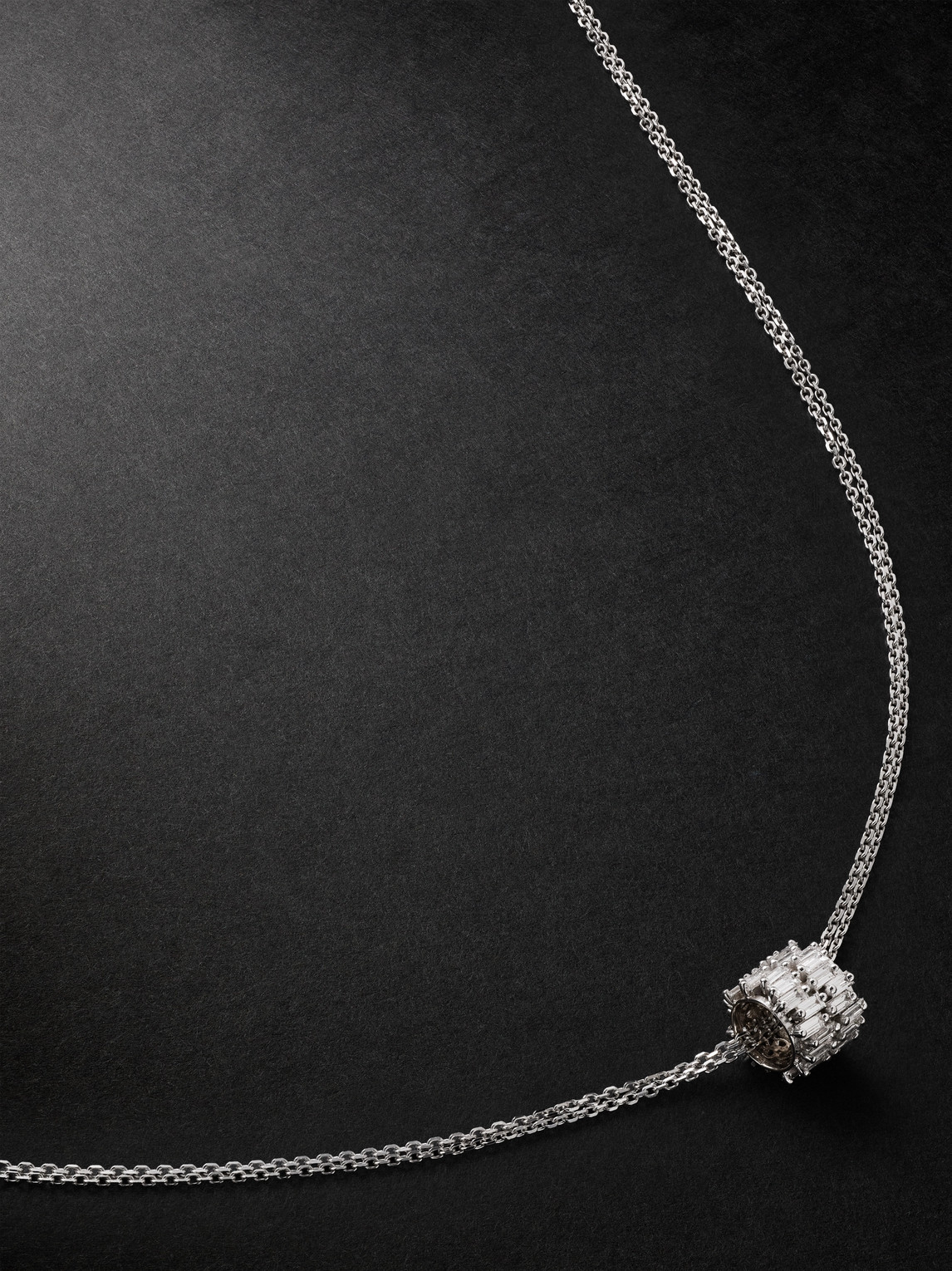 Suzanne Kalan 18-karat White Gold Diamond Necklace