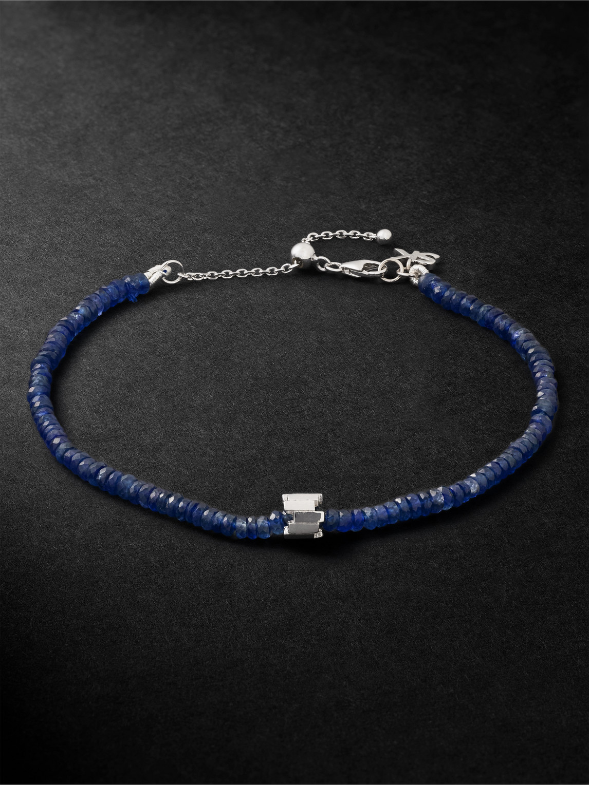 Suzanne Kalan Infinite 18-karat White Gold Sapphire Beaded Bracelet In Blue