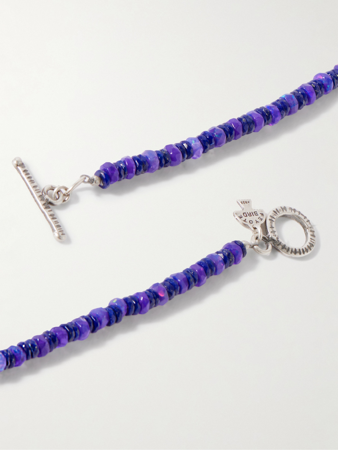  Peyote Bird - Clearwater Silver, Amethyst, Ethiopian Opal And Lapis Lazuli Beaded Necklace - Men - Purple 