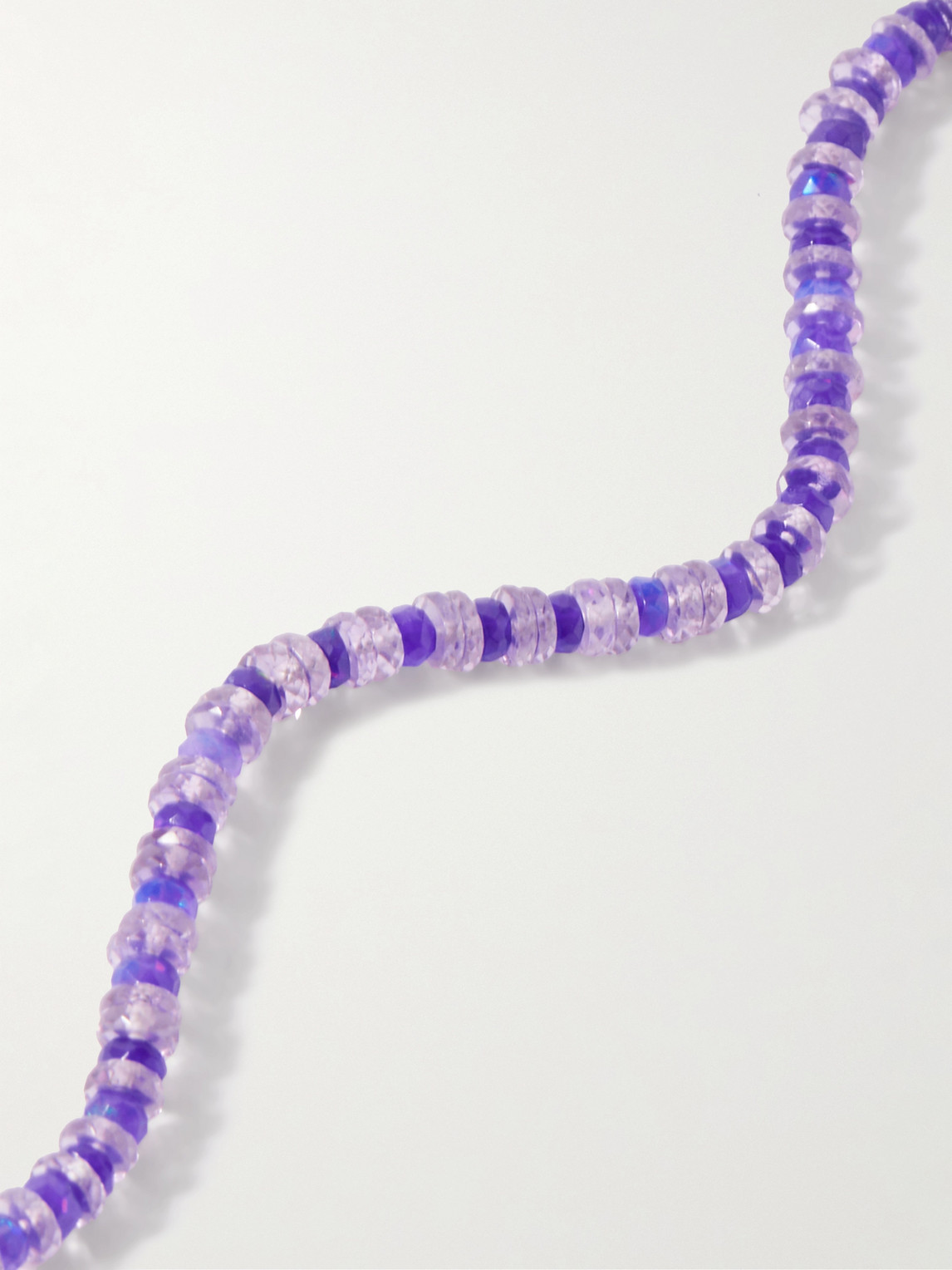  Peyote Bird - Clearwater Silver, Amethyst, Ethiopian Opal And Lapis Lazuli Beaded Necklace - Men - Purple 