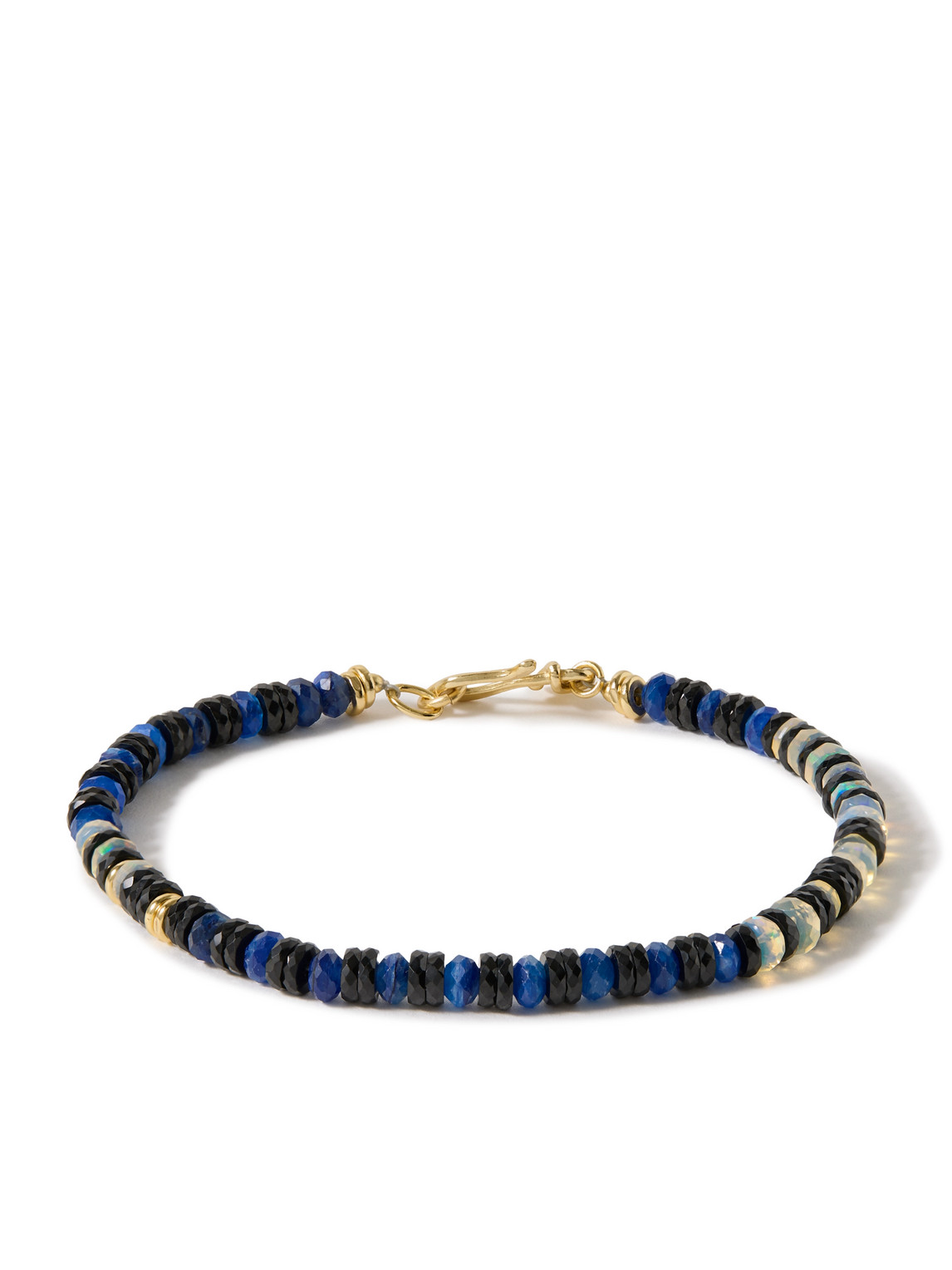 Night Owl Gold-Plated Multi-Stone Beaded Bracelet