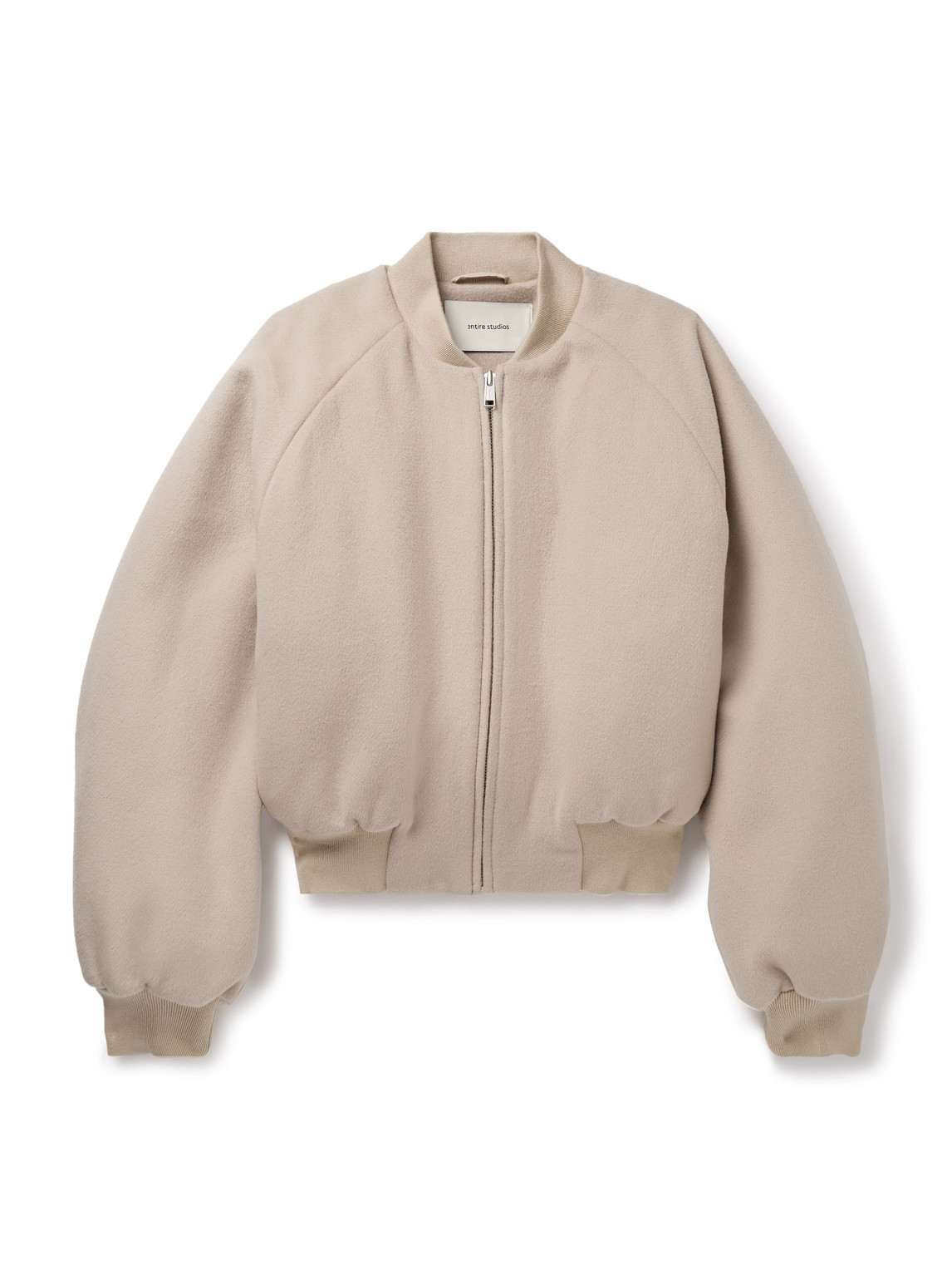 Wool-Blend Felt Bomber Jacket