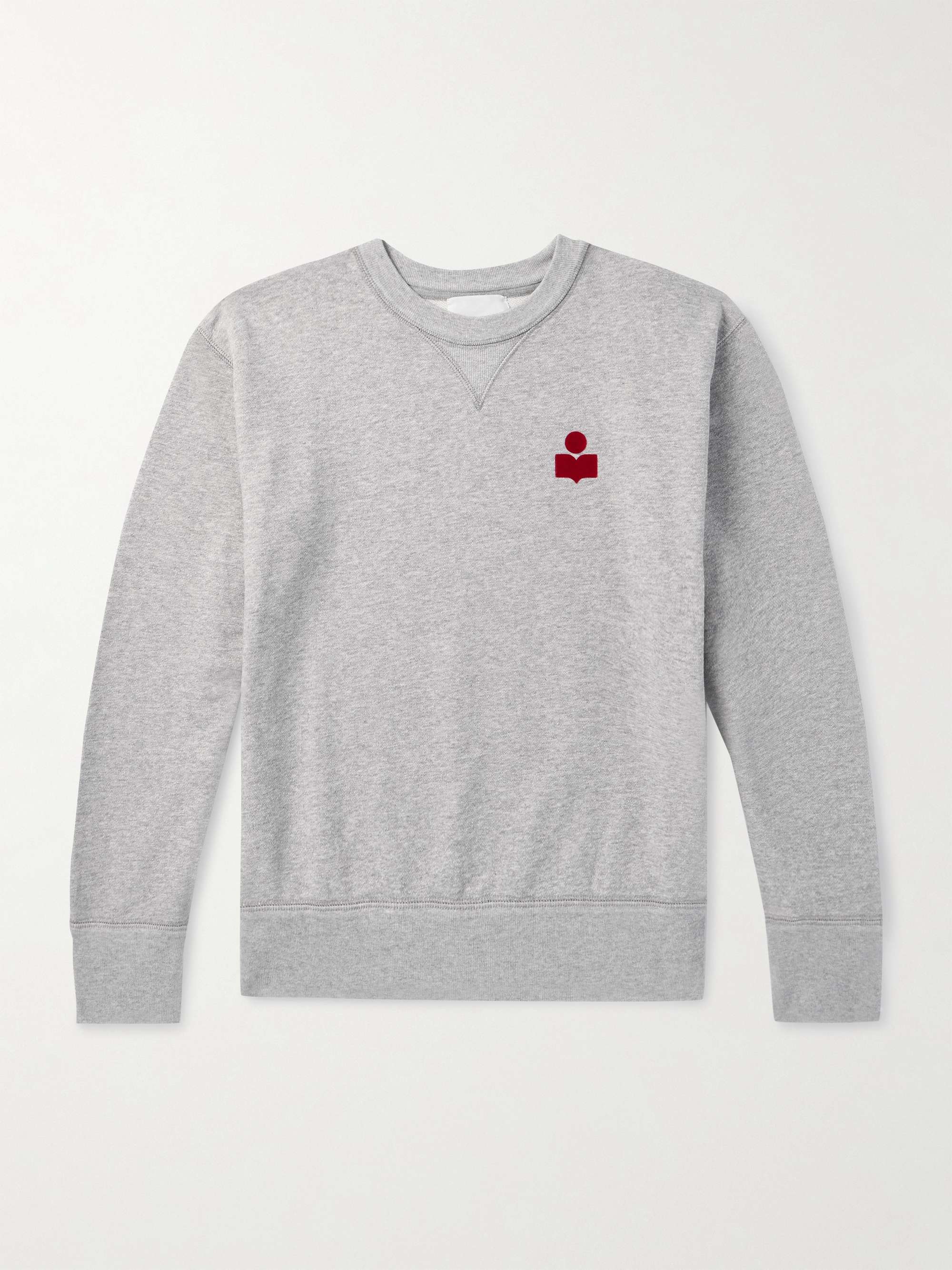 AMI PARIS Logo-Embroidered Cotton-Jersey Sweatshirt for Men