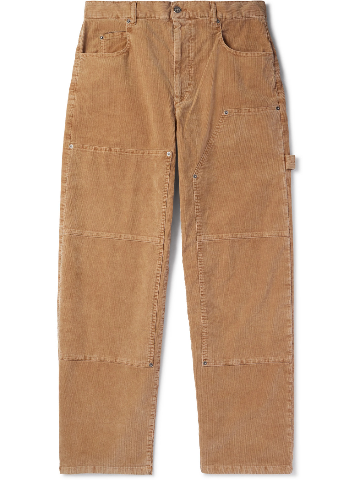Lorson Wide-Leg Double-Knee Cotton-Blend Corduroy Trousers