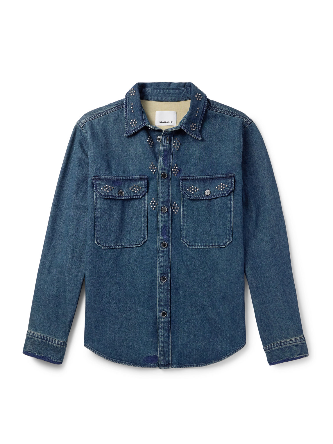 Osco Whipstitched Studded Denim Shirt