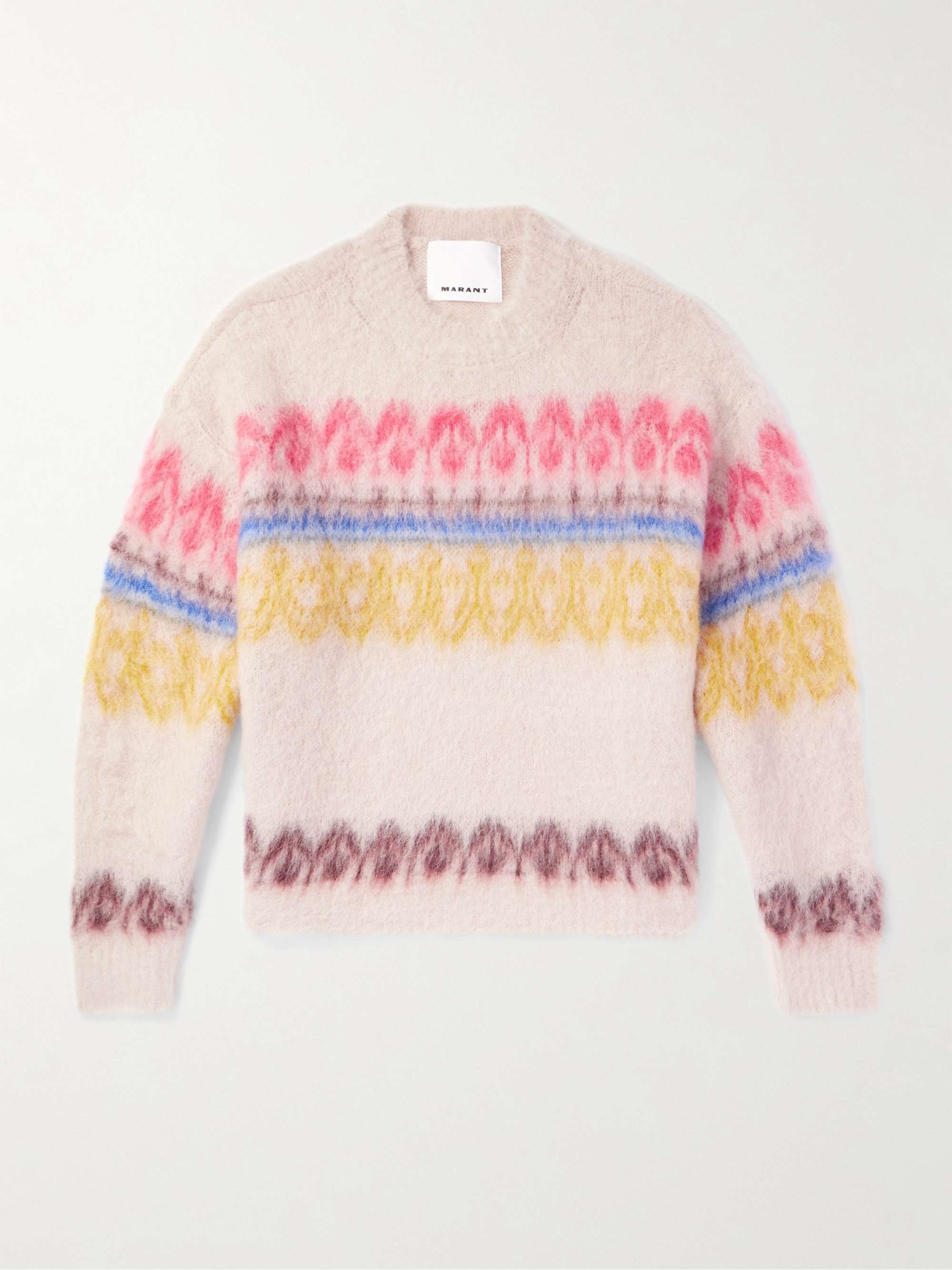 ISABEL MARANT Dully Brushed Wool-Blend Jacquard Sweater for