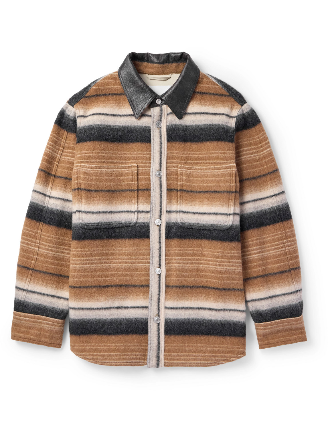 Duncan striped wool-blend felt jacket