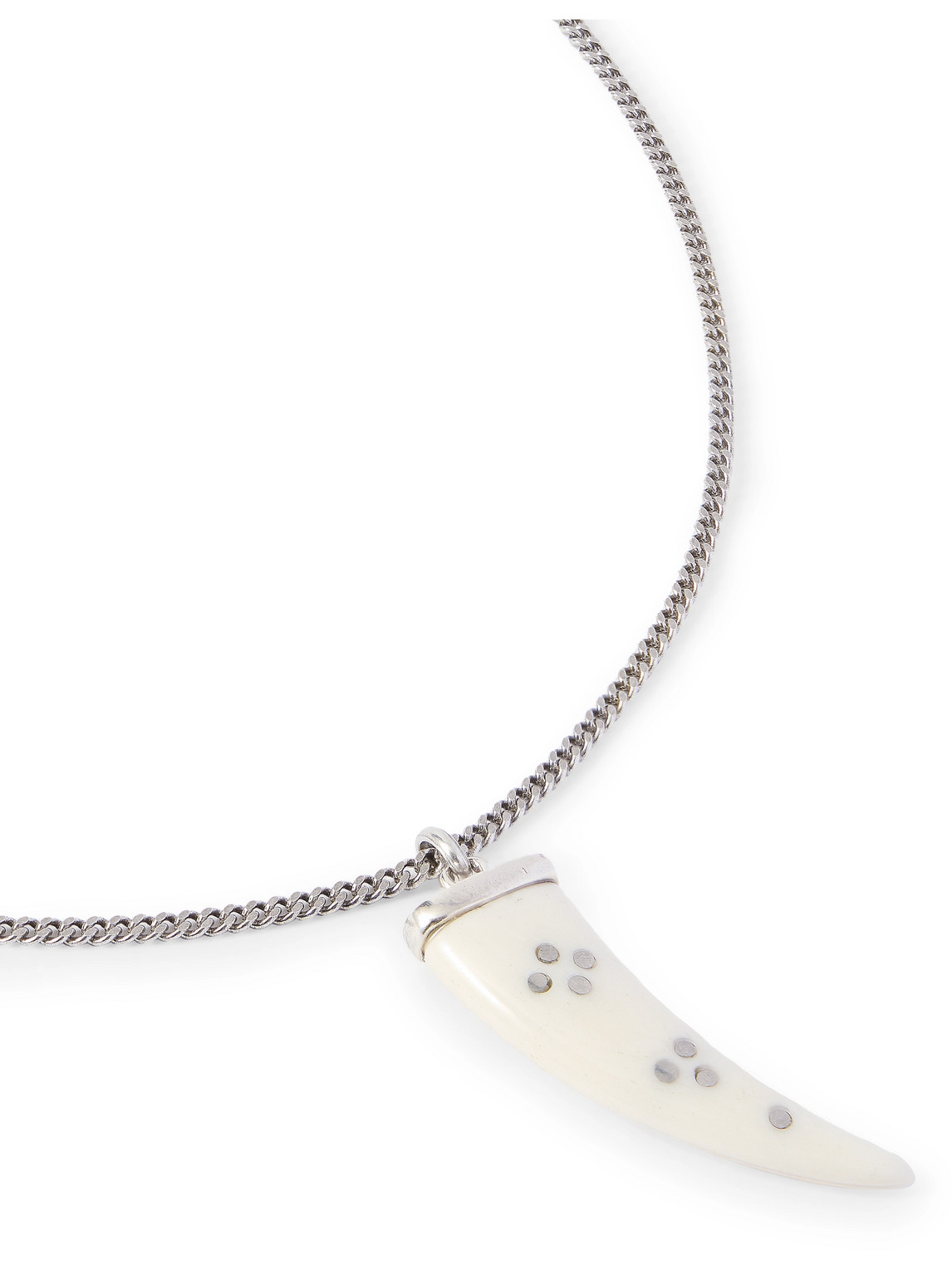 Isabel Marant Silver-tone And Horn Pendant Necklace In Metallic