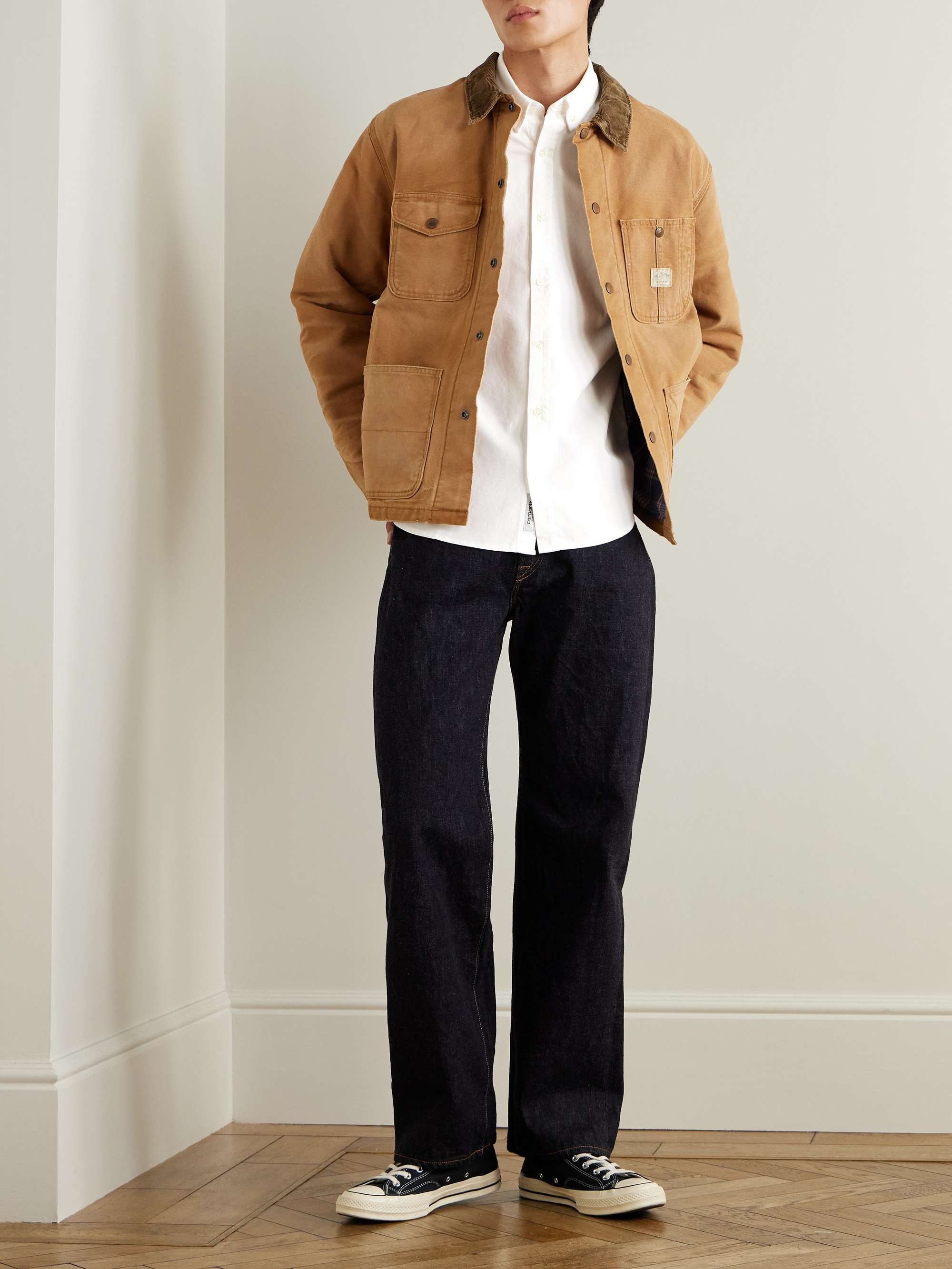 CARHARTT WIP Bolton Button-Down Collar Logo-Embroidered Cotton Oxford Shirt