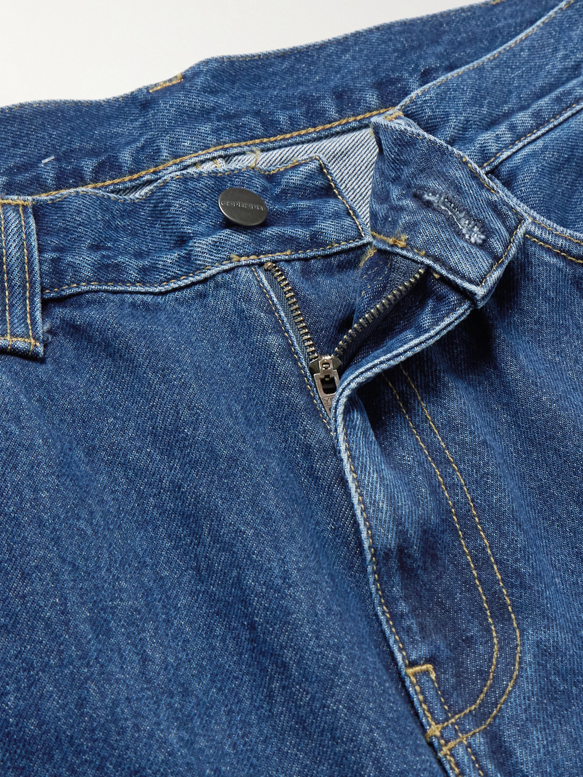 Carhartt Newel Tapered Logo-appliquéd Jeans In Blue