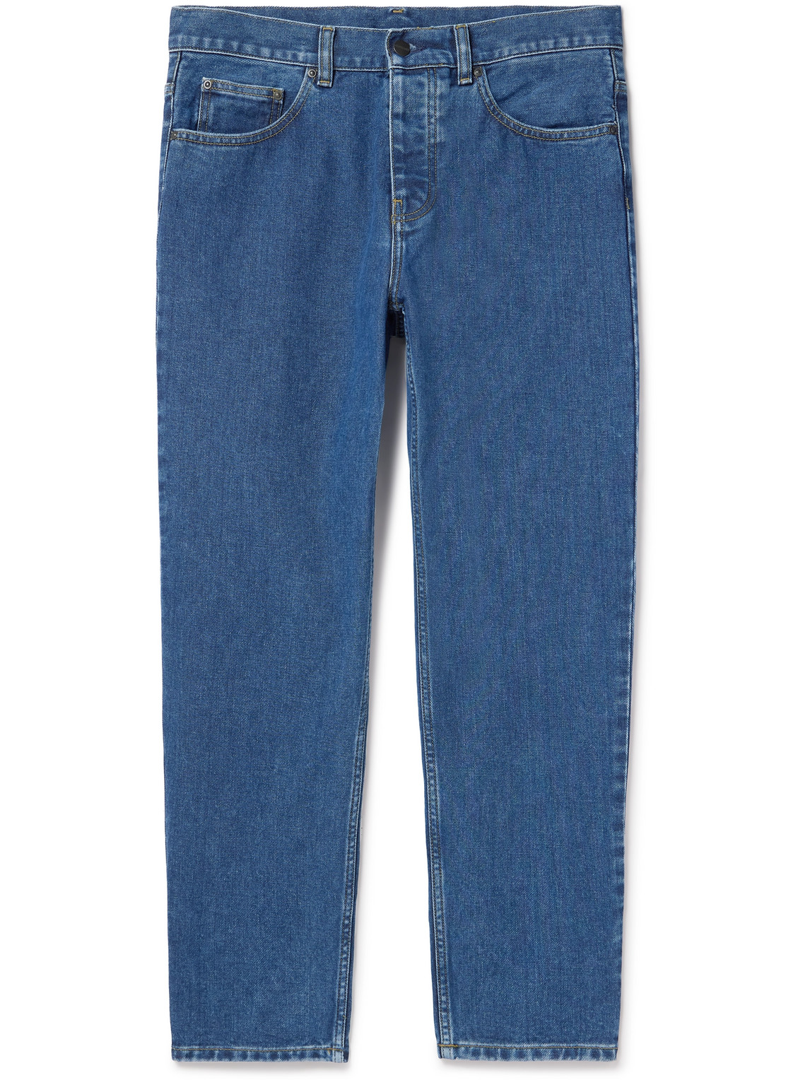 Carhartt Newel Tapered Logo-appliquéd Jeans In Blue