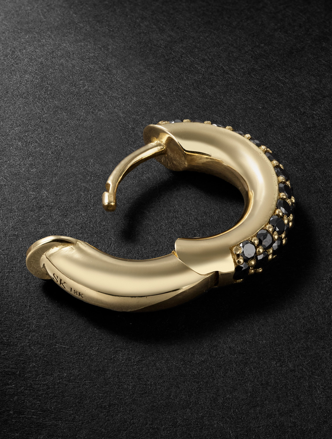 Spinelli Kilcollin Macro 18-karat Gold Diamond Single Hoop Earring In Gold