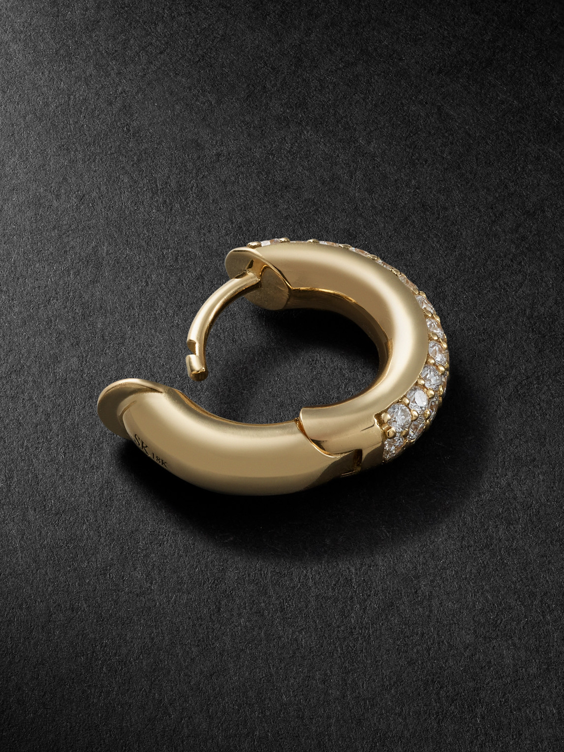 Spinelli Kilcollin Macro 18-karat Gold Diamond Single Hoop Earring In Gold