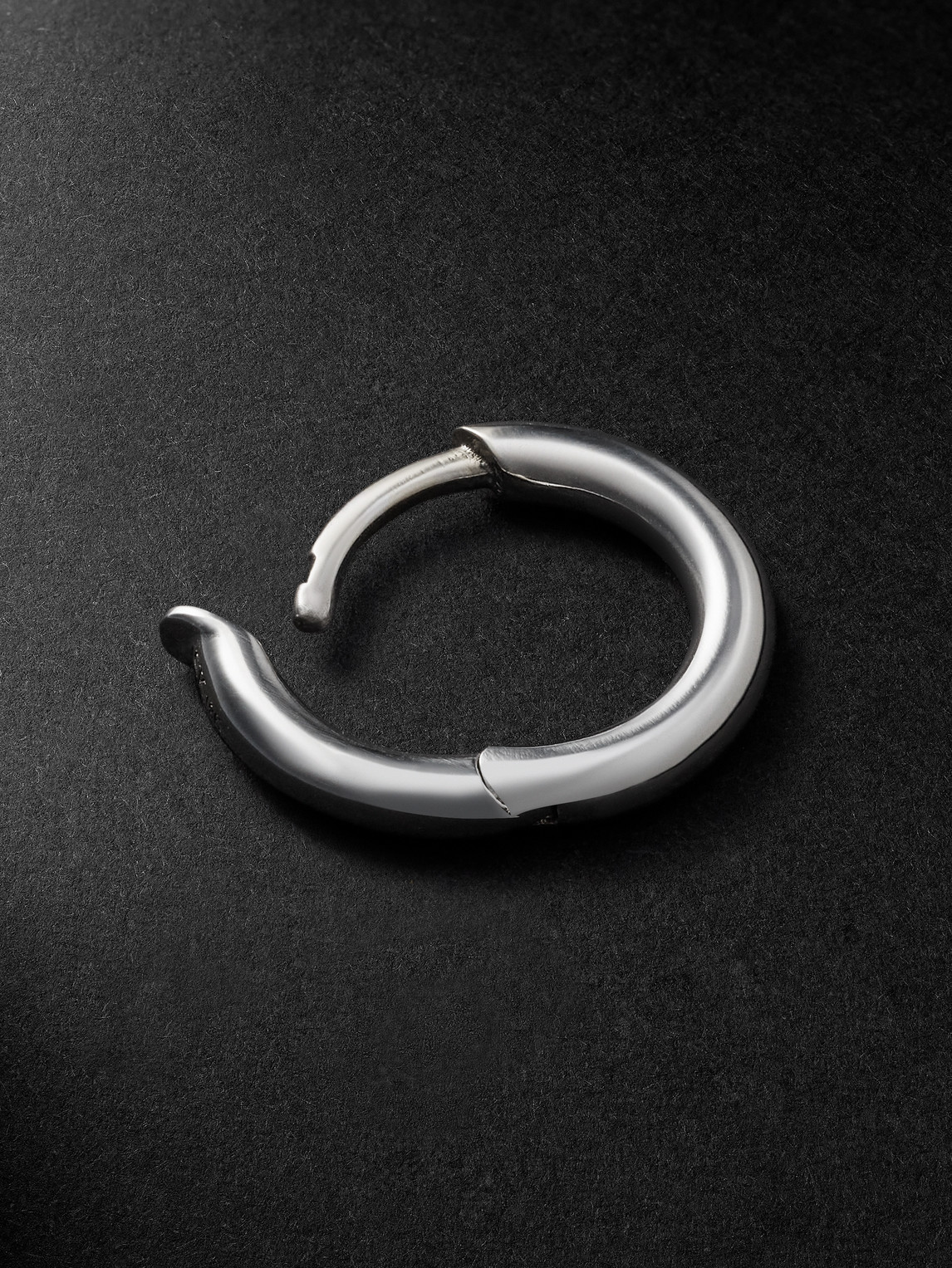 Spinelli Kilcollin Micro 18-karat White Gold Single Hoop Earring In Silver