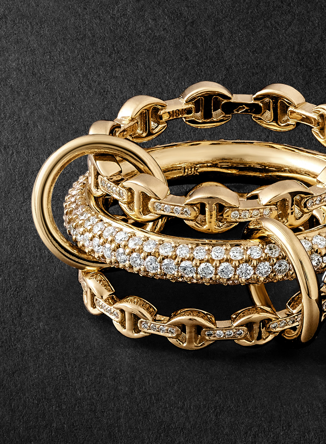 Spinelli Kilcollin Hoorsenbuhs Microdame Sk 18-karat Gold Diamond Ring In Gold