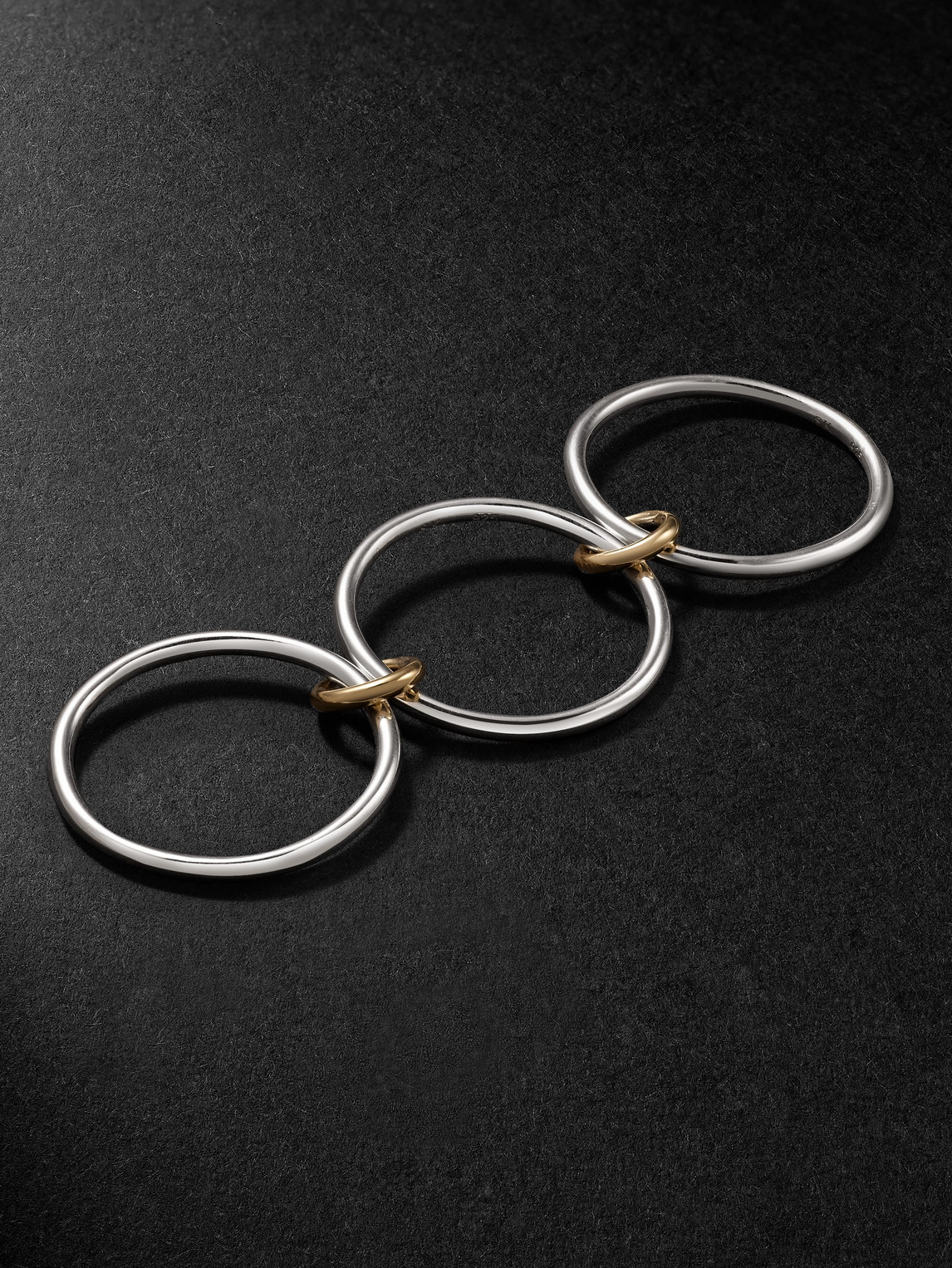 Spinelli Kilcollin Solarium Sterling Silver And 18-karat Gold Ring In Silver