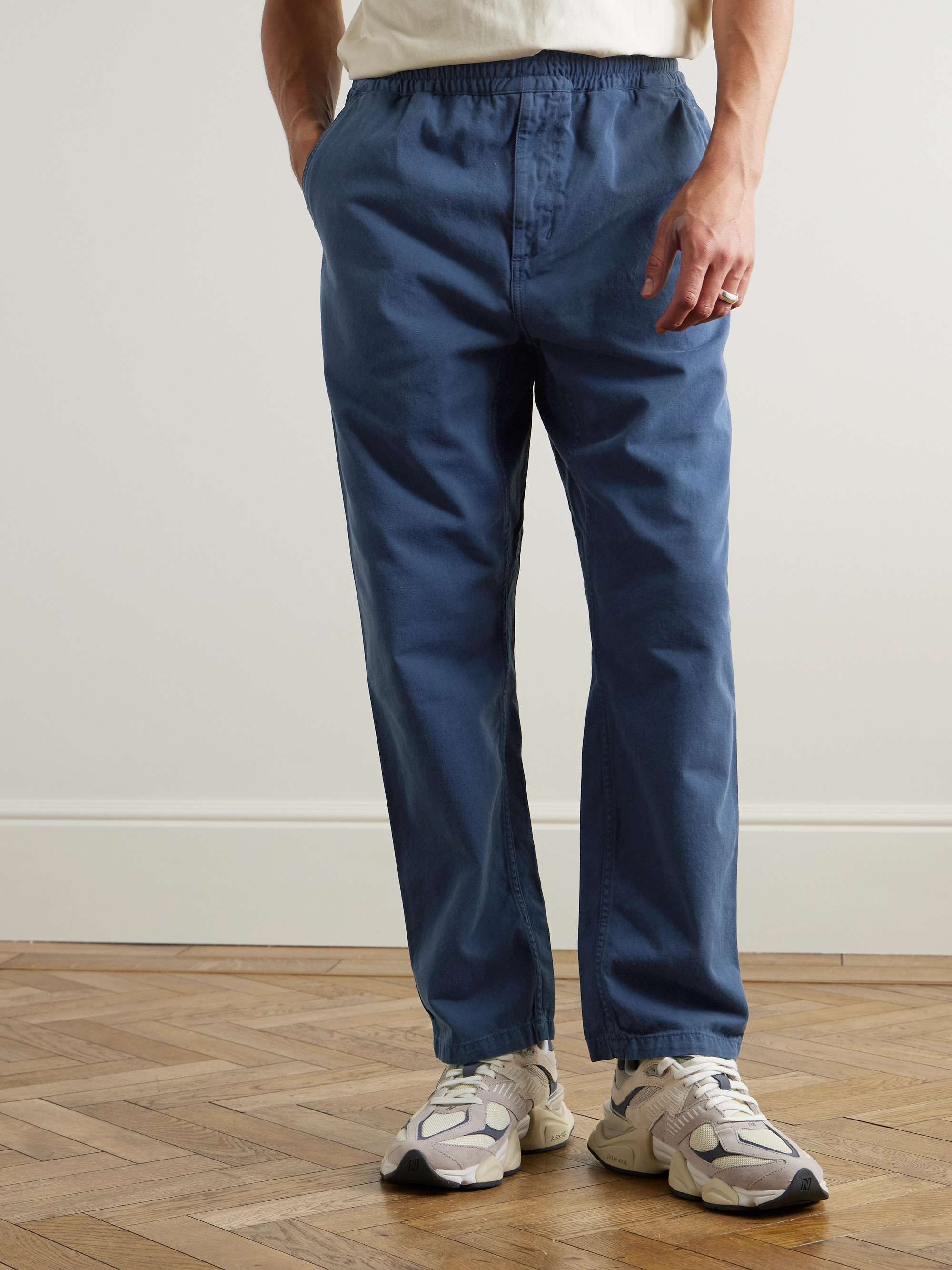 CARHARTT WIP Pantaloni a gamba dritta in twill di cotone biologico Flint