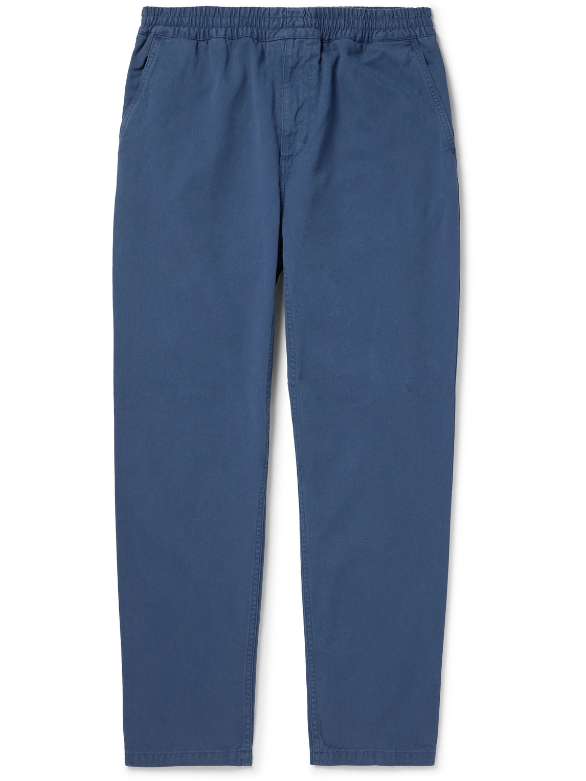 Carhartt Flint Straight-leg Garment-dyed Cotton-twill Trousers In Blue