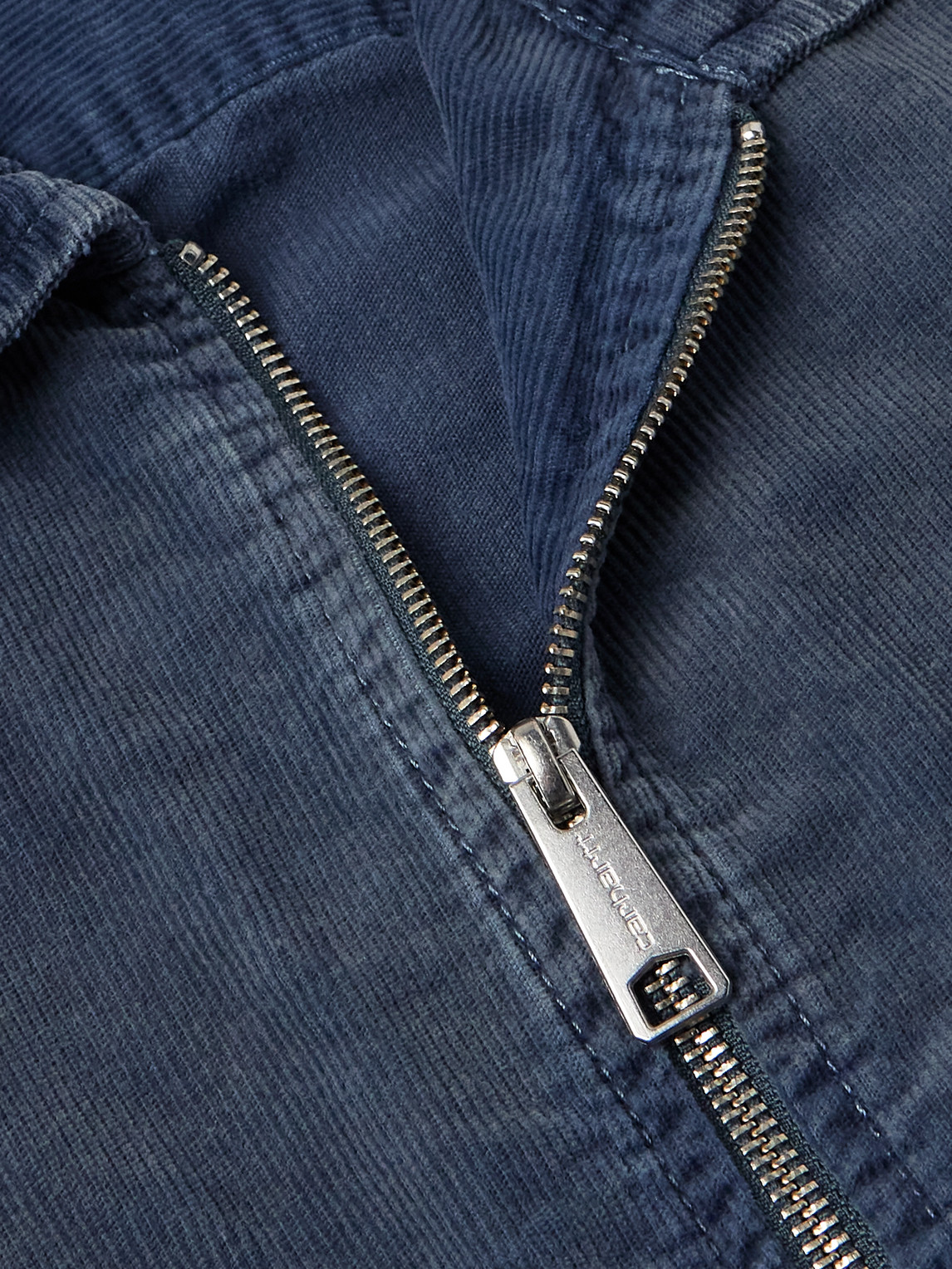 Shop Carhartt Reynold Logo-appliquéd Cotton-corduroy Overshirt In Blue