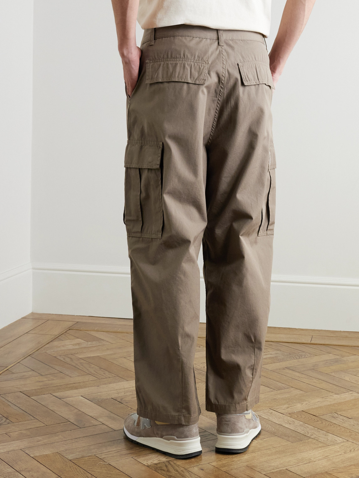Carhartt Cole Straight-leg Cotton-twill Cargo Trousers In Brown