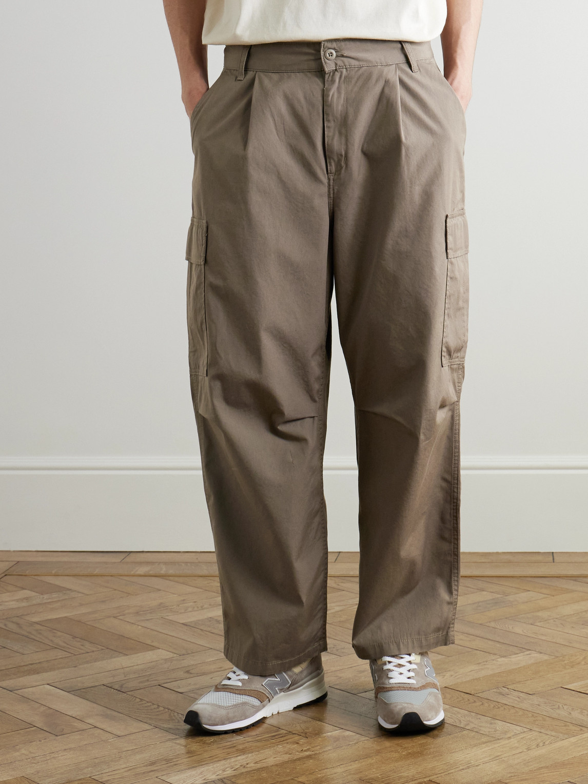 Carhartt Cole Straight-leg Cotton-twill Cargo Trousers In Brown