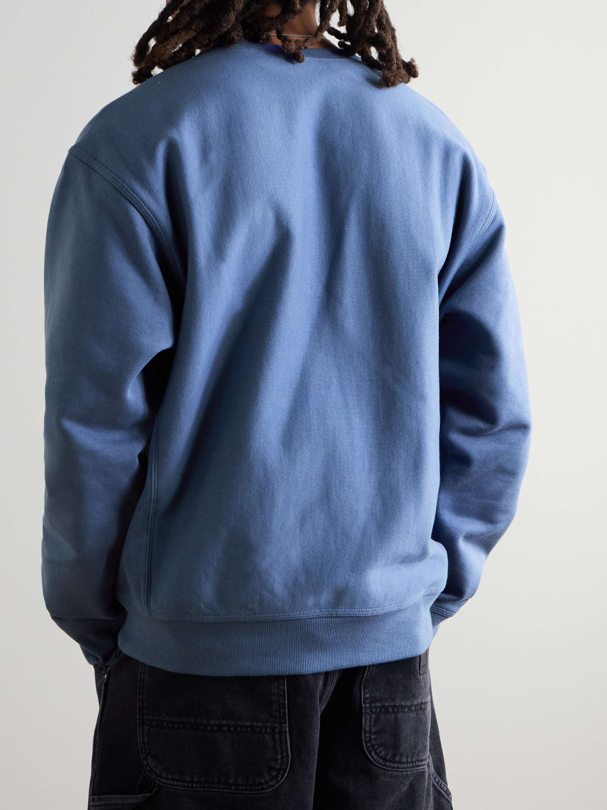 CARHARTT WIP Logo-Embroidered Cotton-Blend Jersey Sweatshirt