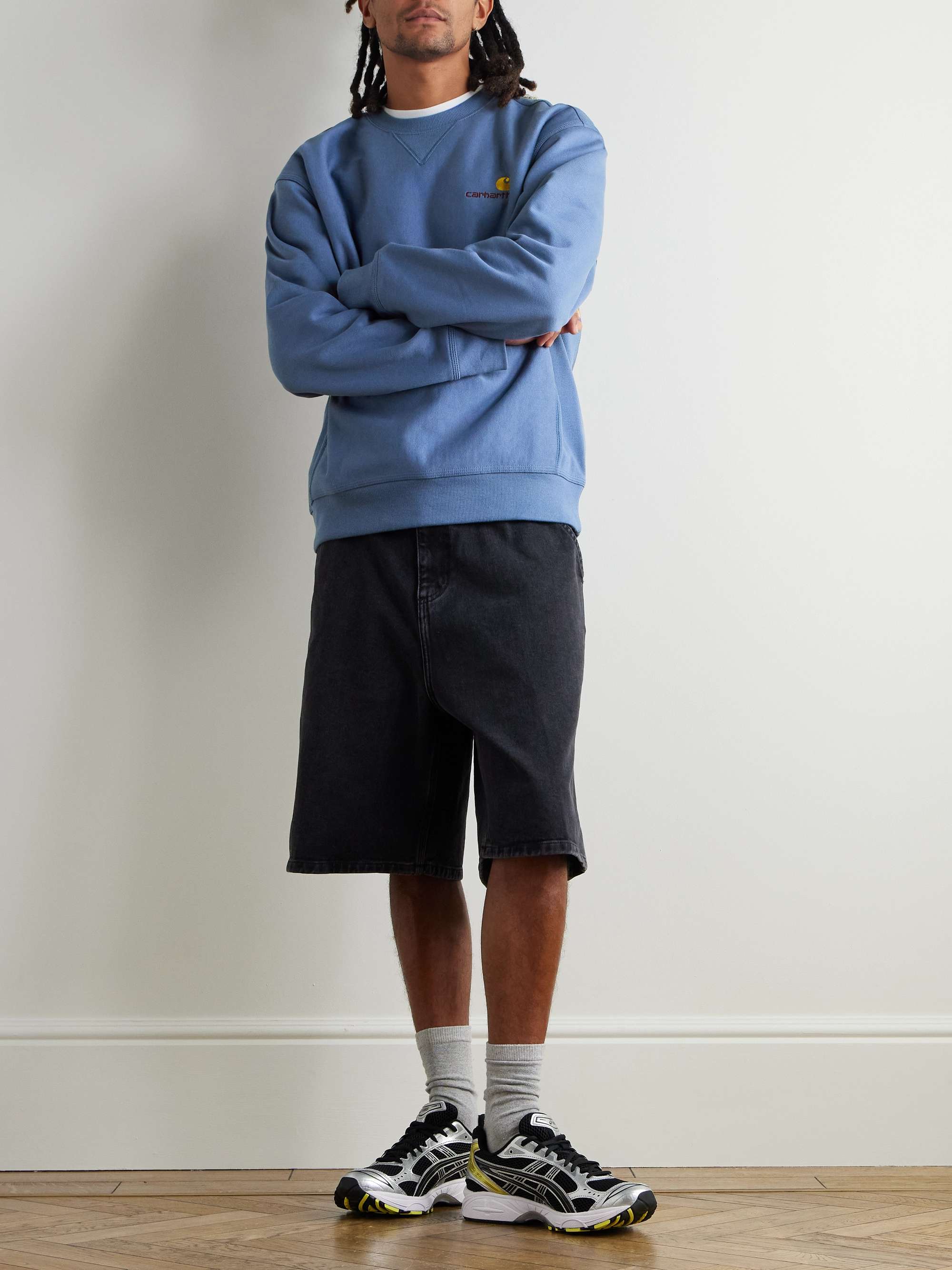 CARHARTT WIP Logo-Embroidered Cotton-Blend Jersey Sweatshirt