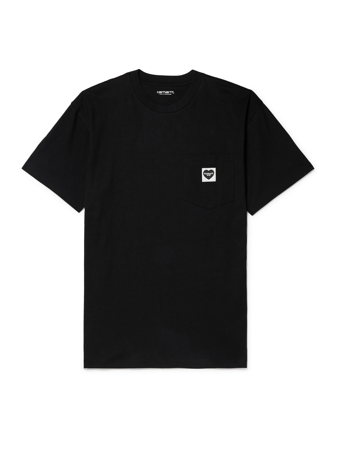 Carhartt Organic Cotton T-shirt With Iconic Patch In Black