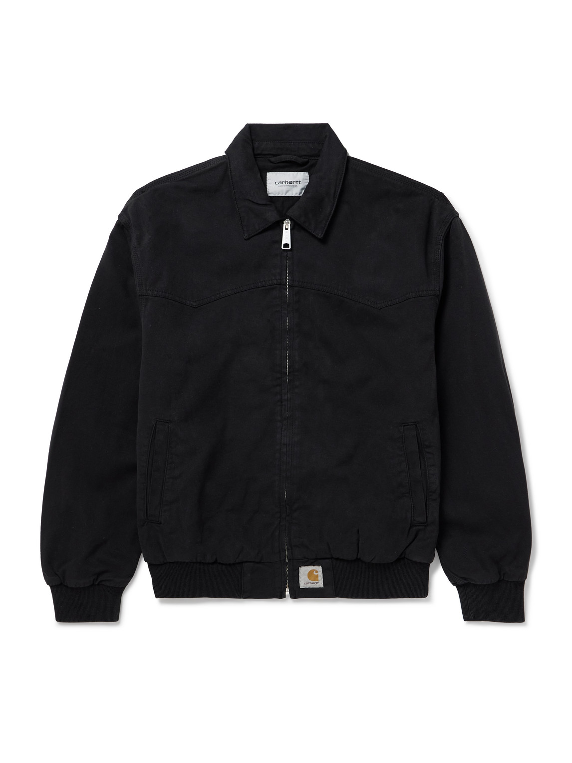 Carhartt Og Santa Fe Padded Lyocell-blend Twill Jacket In Black