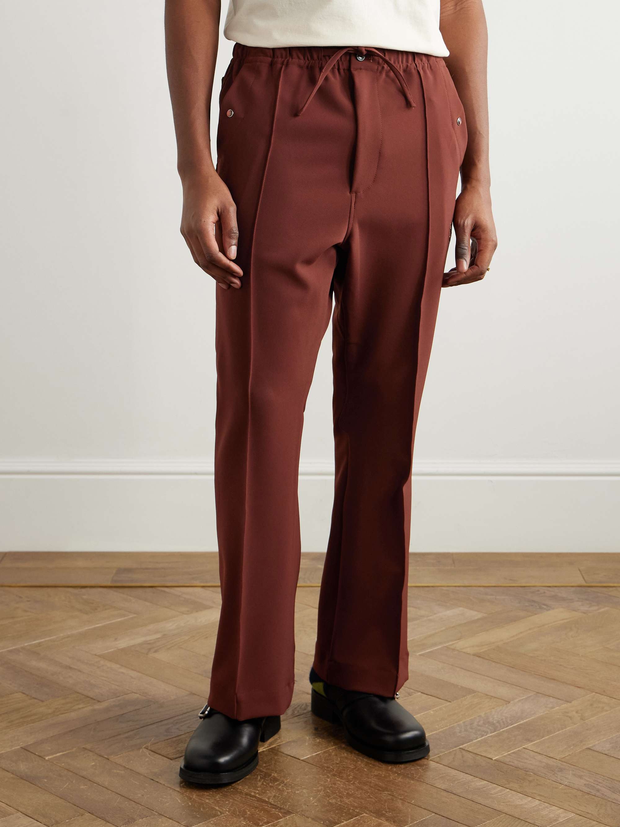 NEEDLES Straight-Leg Logo-Embroidered Jersey Track Pants for NEEDLES Straight-Leg Logo-Embroidered Jersey Track Pants for