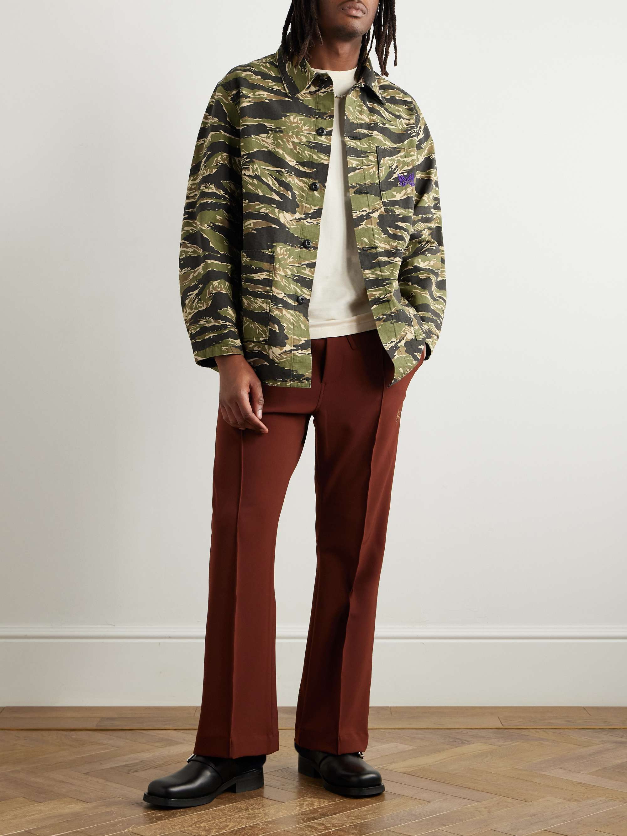 NEEDLES D.N. Coverall Camouflage-Print Cotton-Ripstop Chore