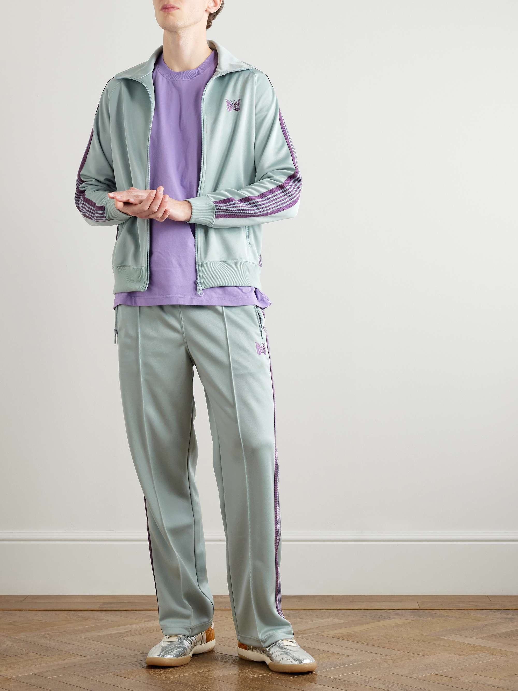 NEEDLES Straight-Leg Webbing-Trimmed Logo-Embroidered Tech