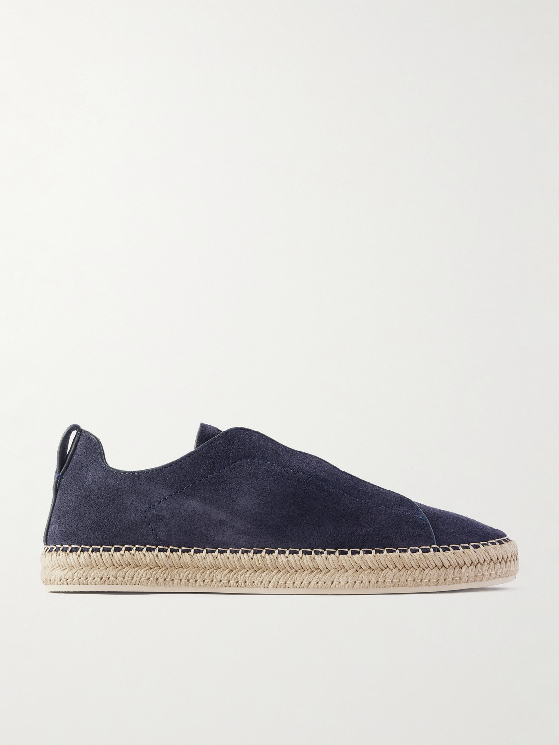 Zegna Triple Stitch™ Leather-Trimmed Suede Slip-On Sneakers - Men