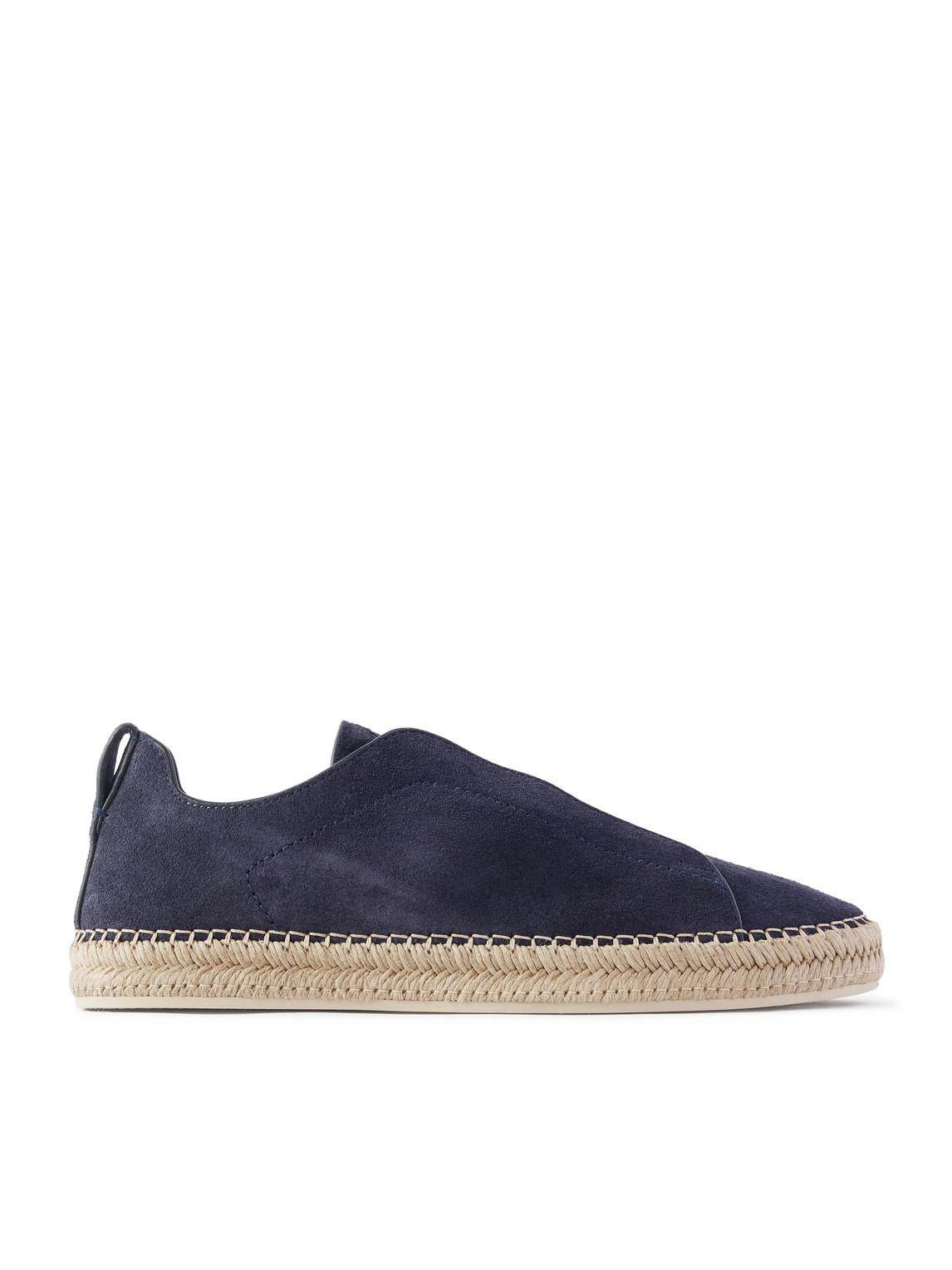 Triple Stitch™ Leather-Trimmed Suede Slip-On Sneakers