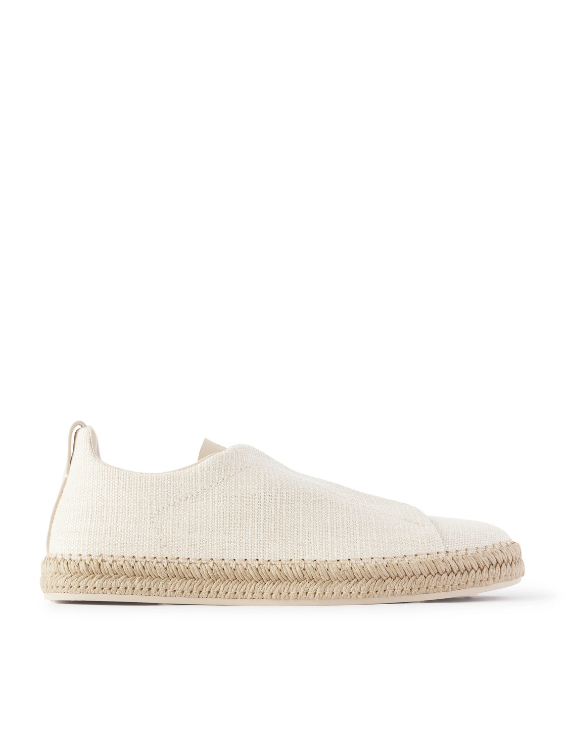 Triple Stitch™ Leather-Trimmed Canvas Slip-On Sneakers