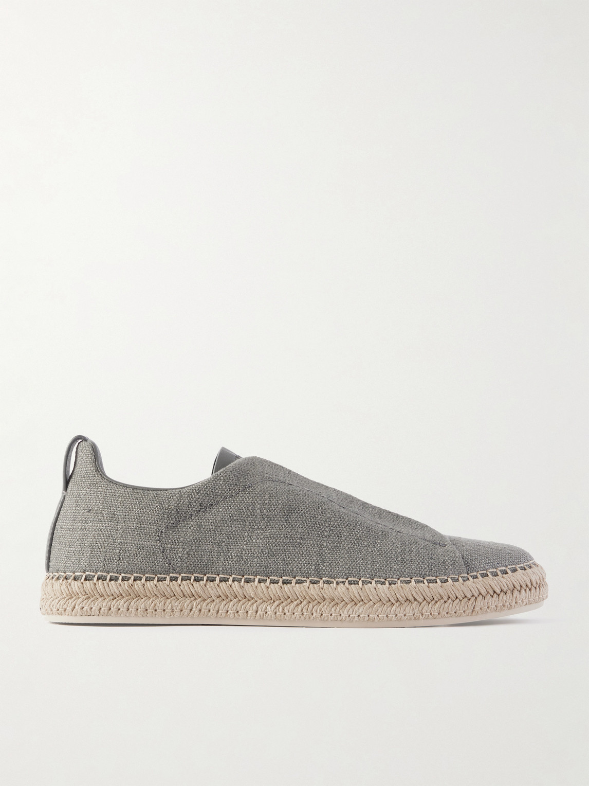 Zegna Triple Stitch™ Leather-Trimmed Canvas Slip-On Sneakers - Men