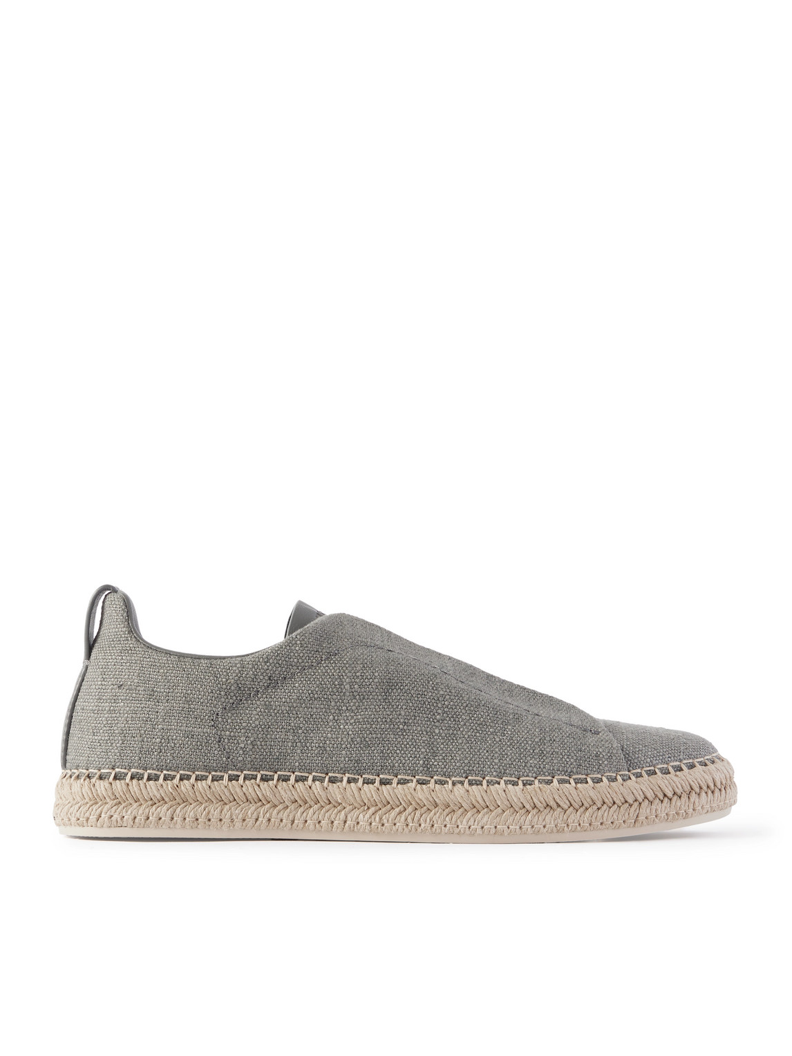 Triple Stitch™ Leather-Trimmed Canvas Slip-On Sneakers