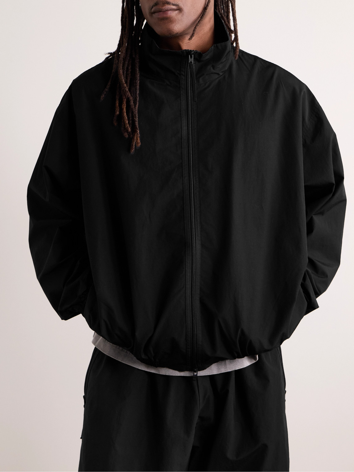 Acne Studios Olandios Logo-embroidered Cotton And Nylon-blend Bomber Jacket In Black