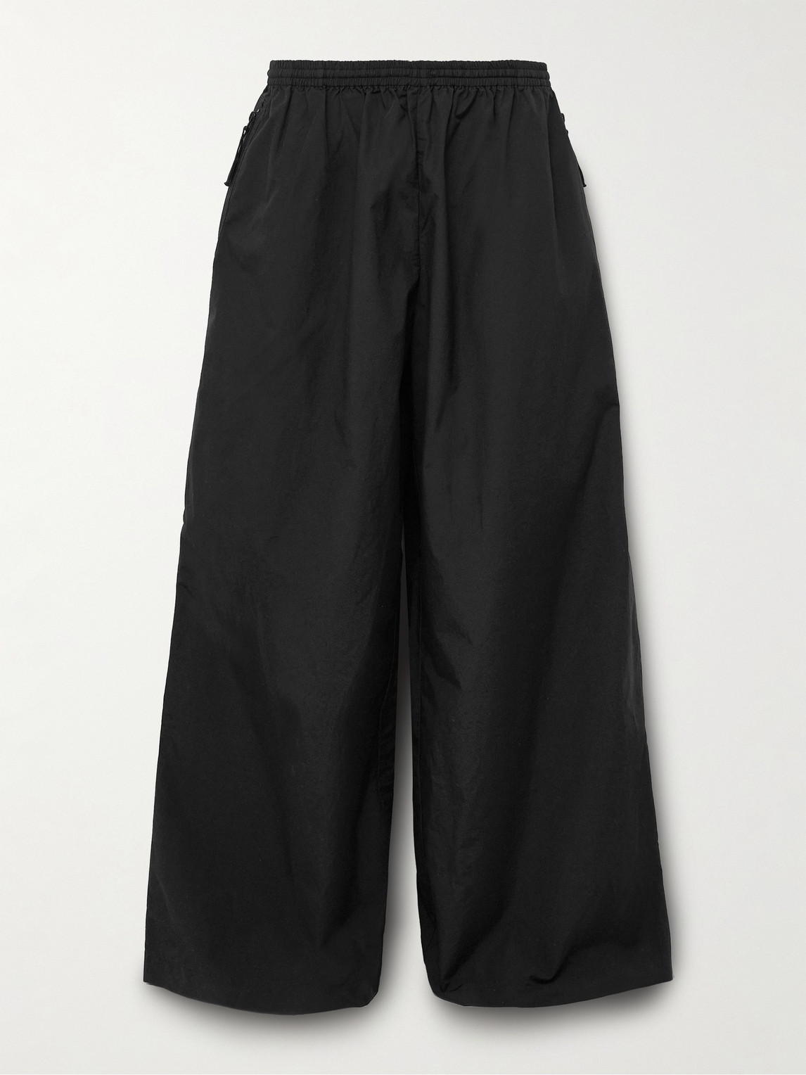 Acne Studios Wide-leg Cotton And Nylon-blend Trousers In Black