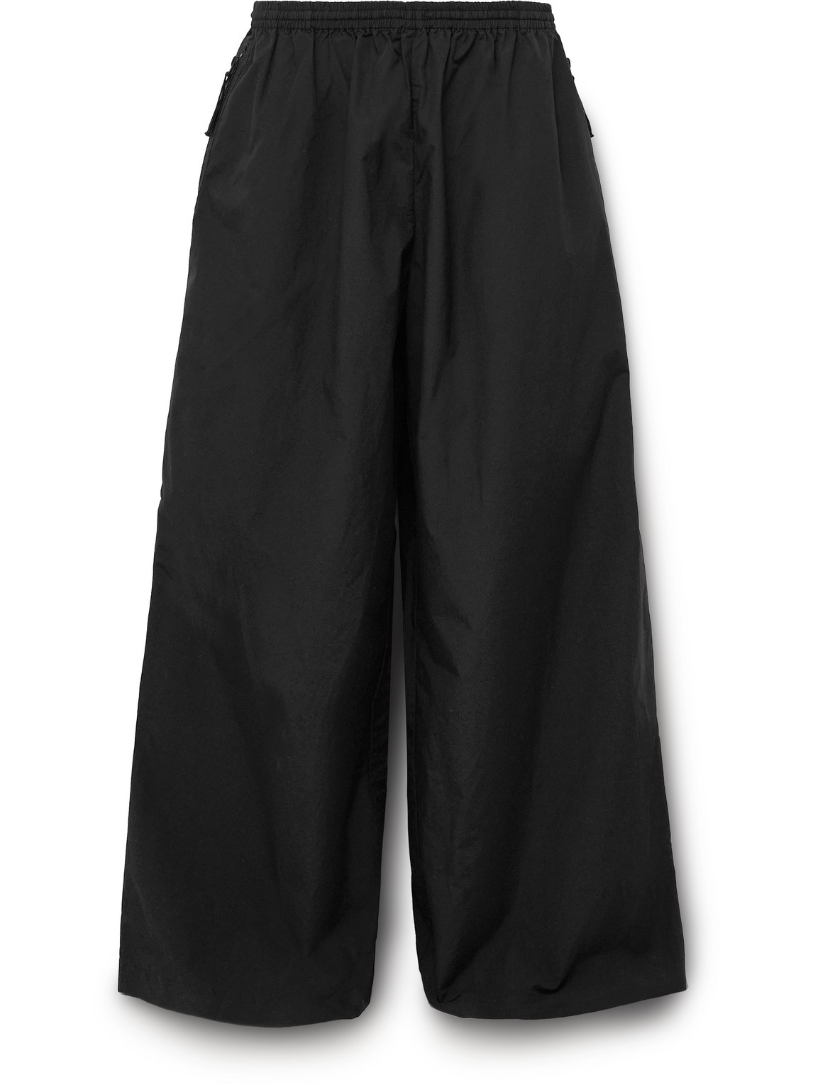 Acne Studios Wide-leg Cotton And Nylon-blend Trousers In Black